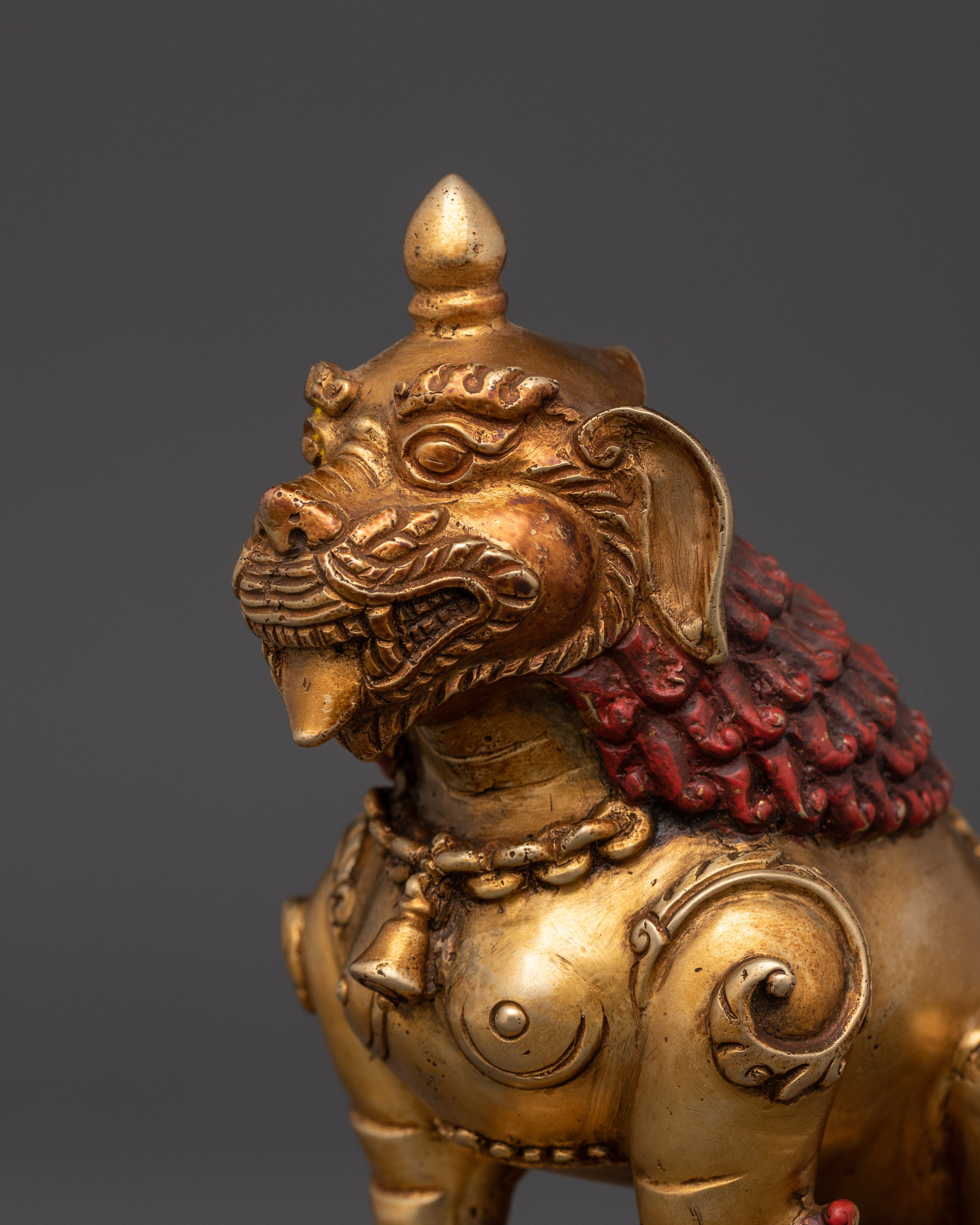 Handcrafted Copper Lion Set | Perfect for Living Room