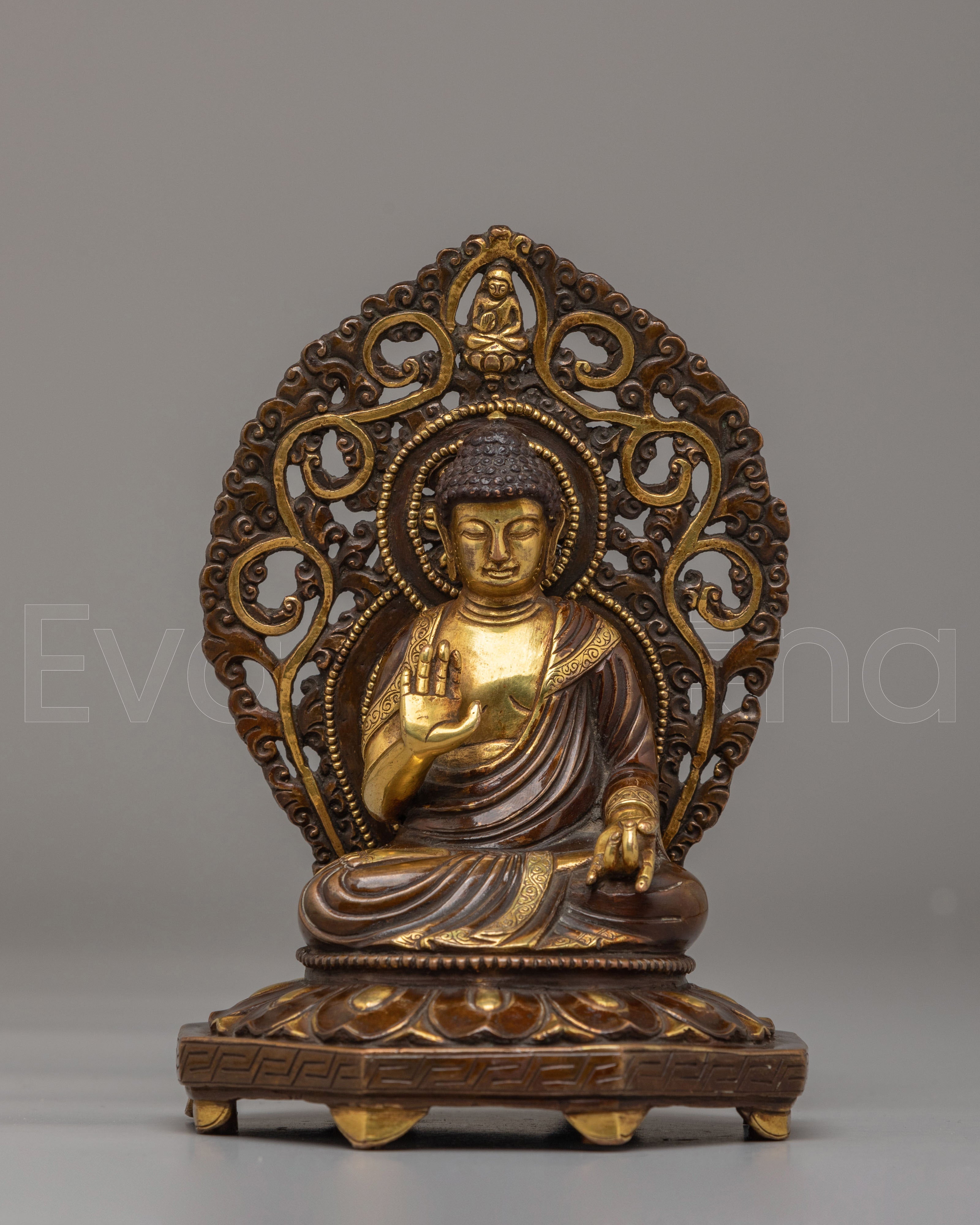 Buddha On Throne Statue
