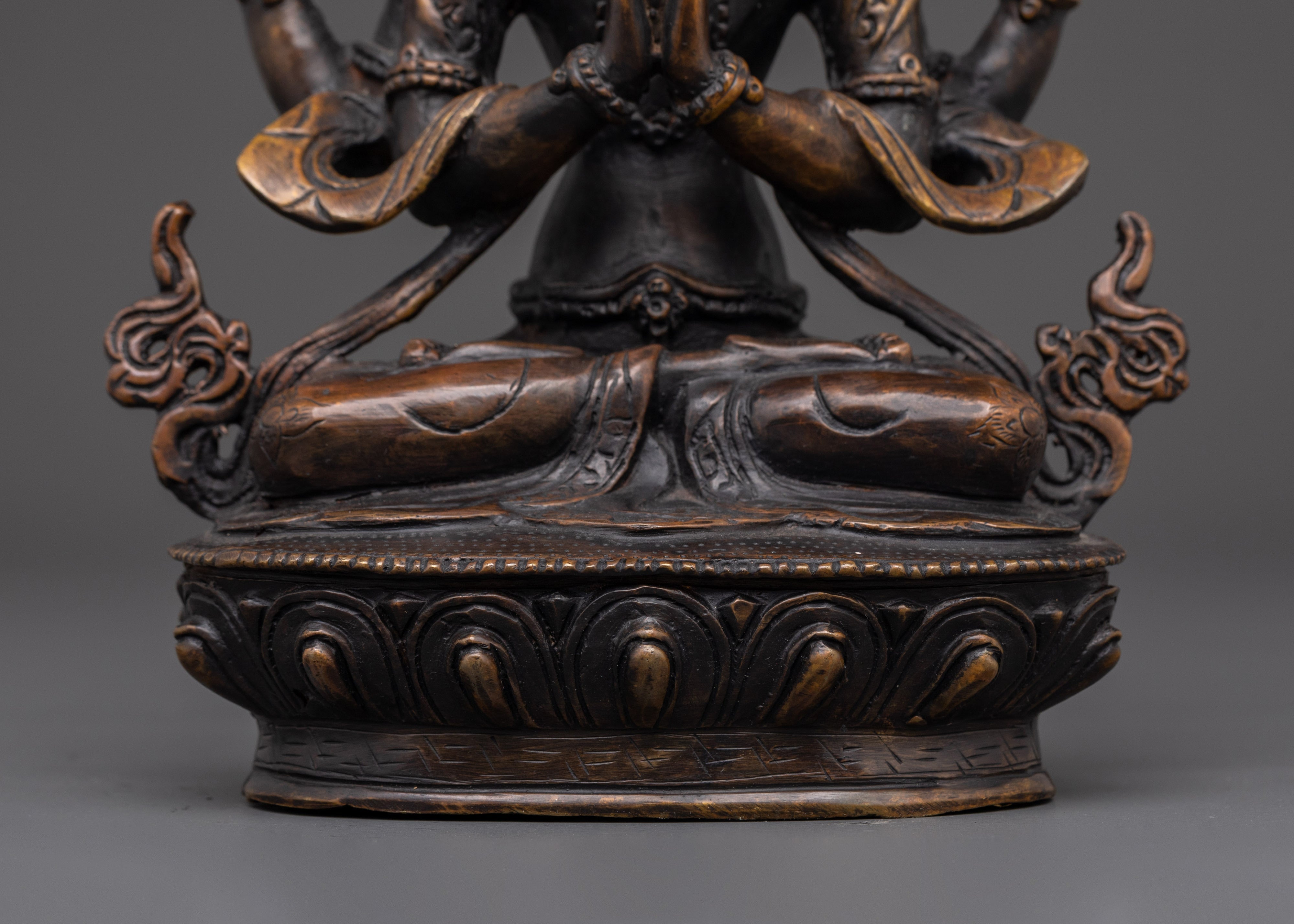 Four Armed Chenrezig Statues | Embodiment of Compassion | Home Decor
