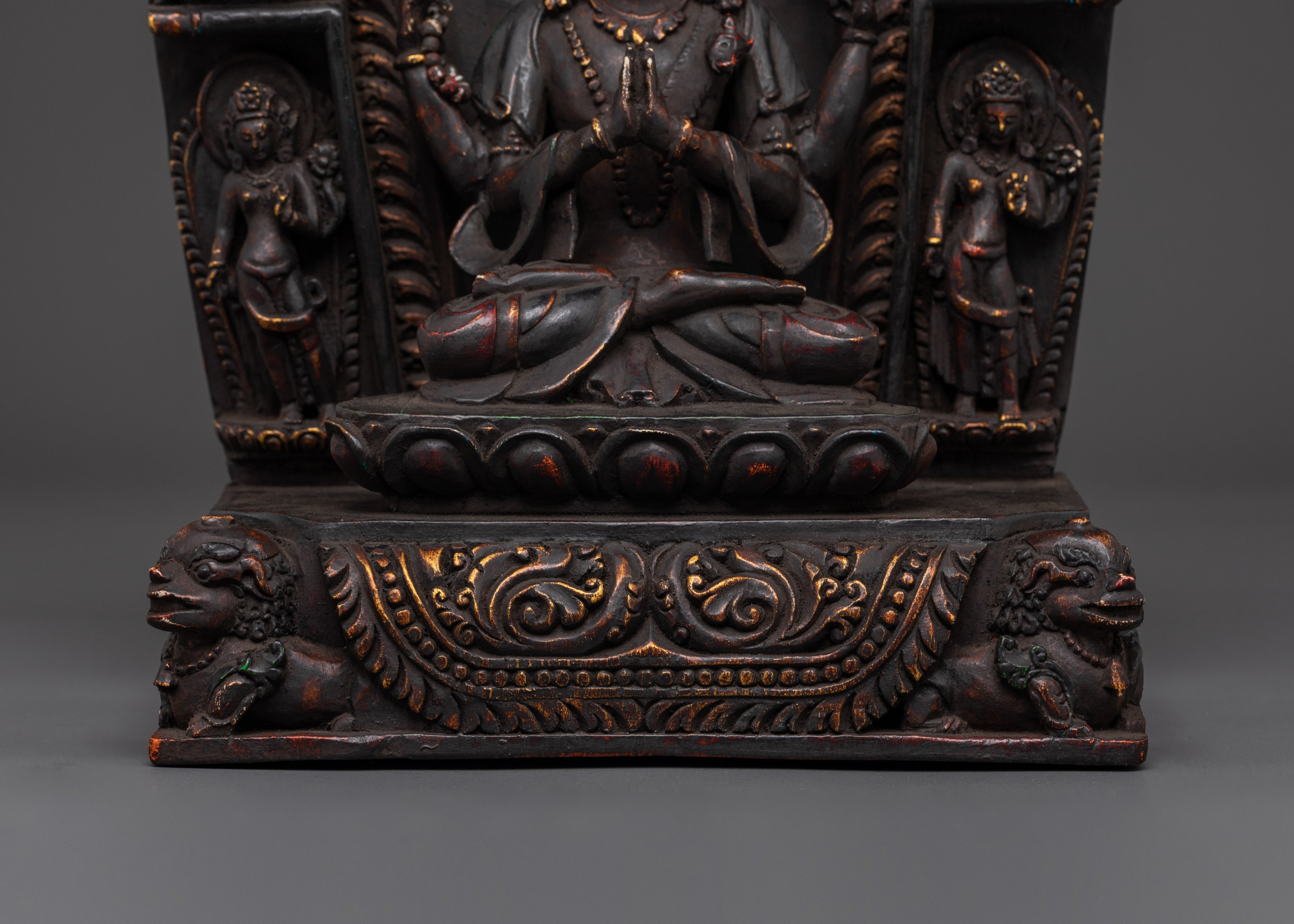 Divine Compassionate Deity Chenrezig Sculpture | Symbol of Boundless Compassion