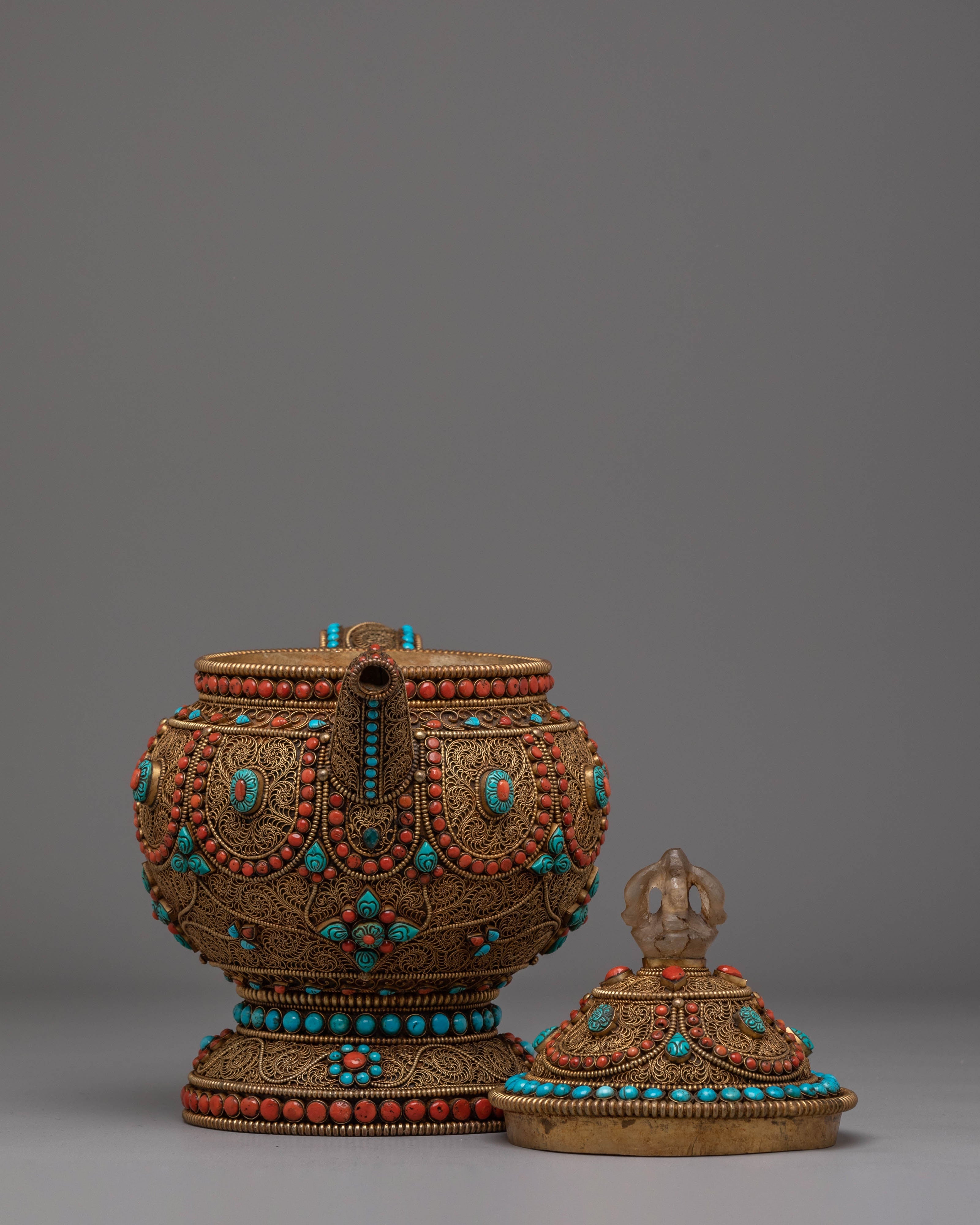 Tibetan Tea Pot for Home Decor | Spiritual & Artistic Teapot