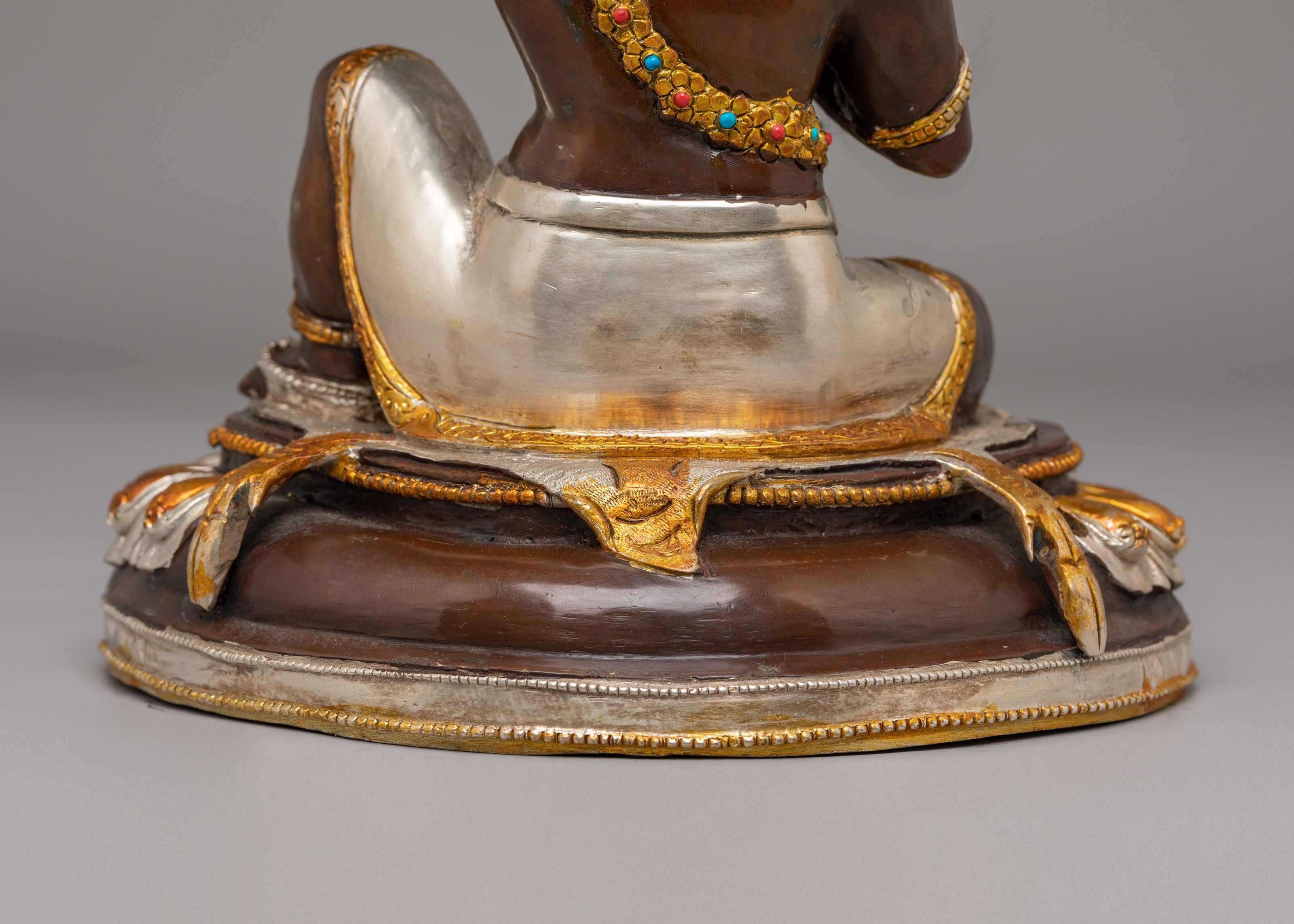 Mahasiddha Virupa Statue | 24K Gold Plated Buddhist Meditation Sculpture