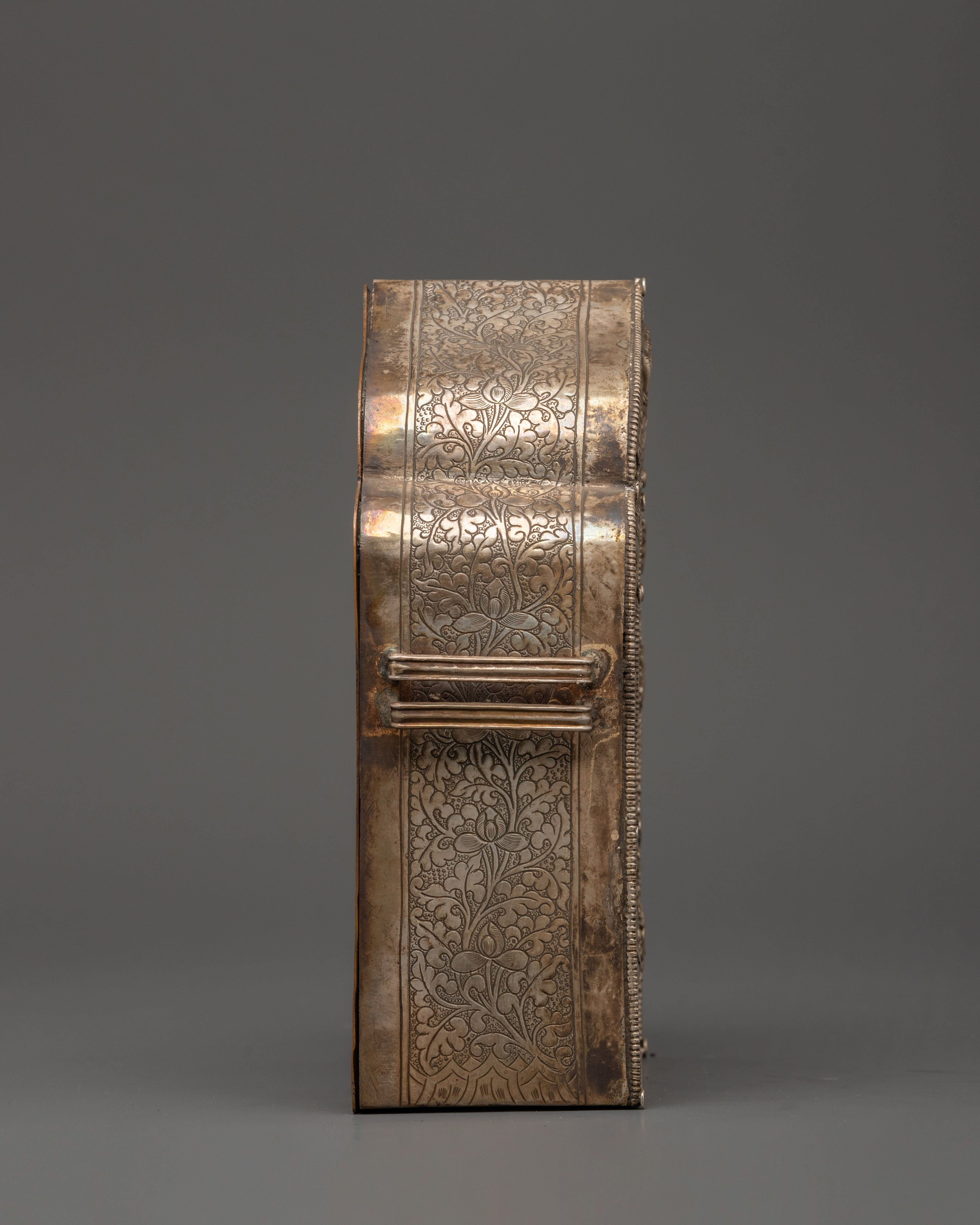 Buddhist Tibetan Treasure Box | Handcrafted Tibetan Silver Box