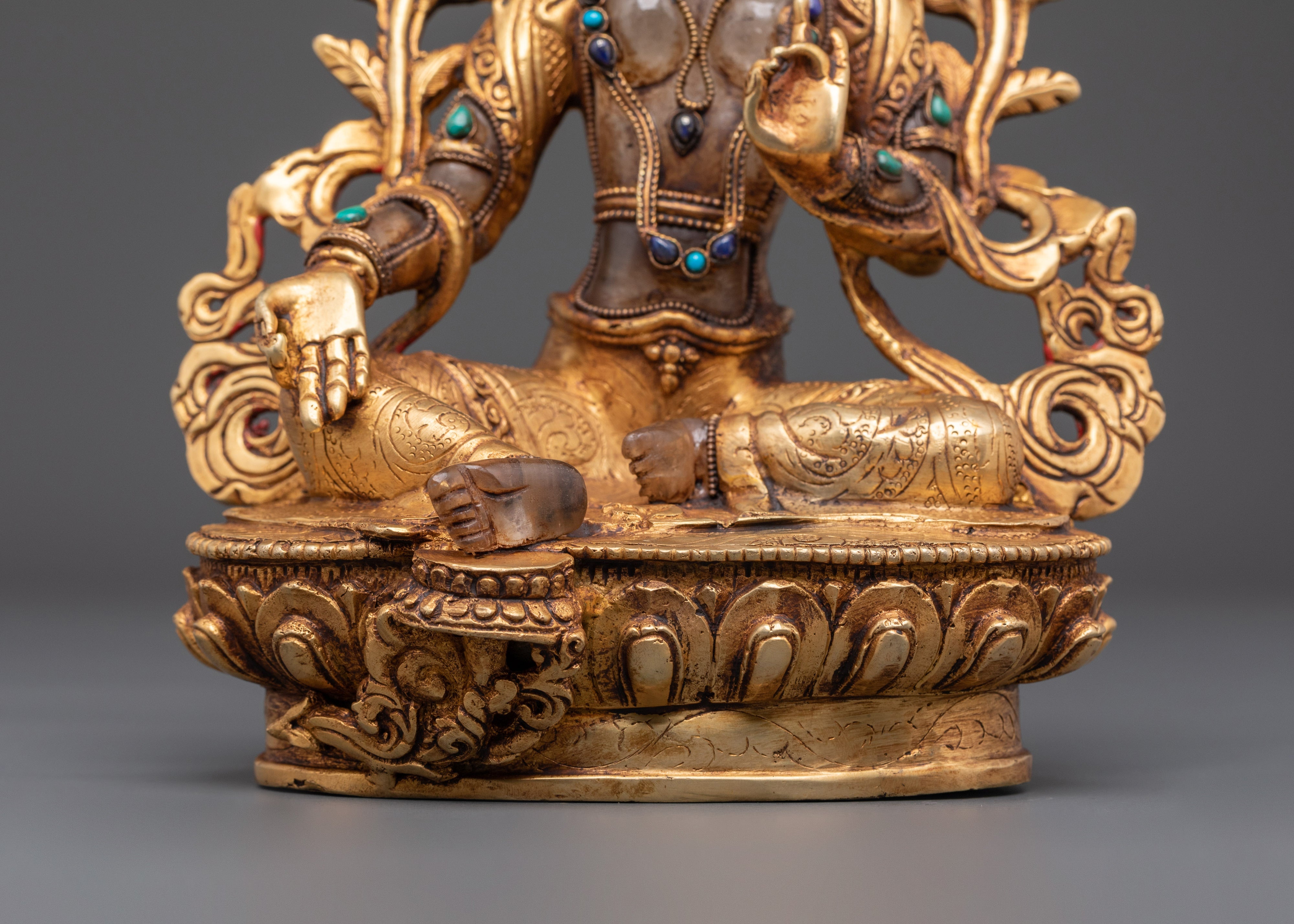 Crystal Green Tara Statue | Buddhist Goddess of Compassion