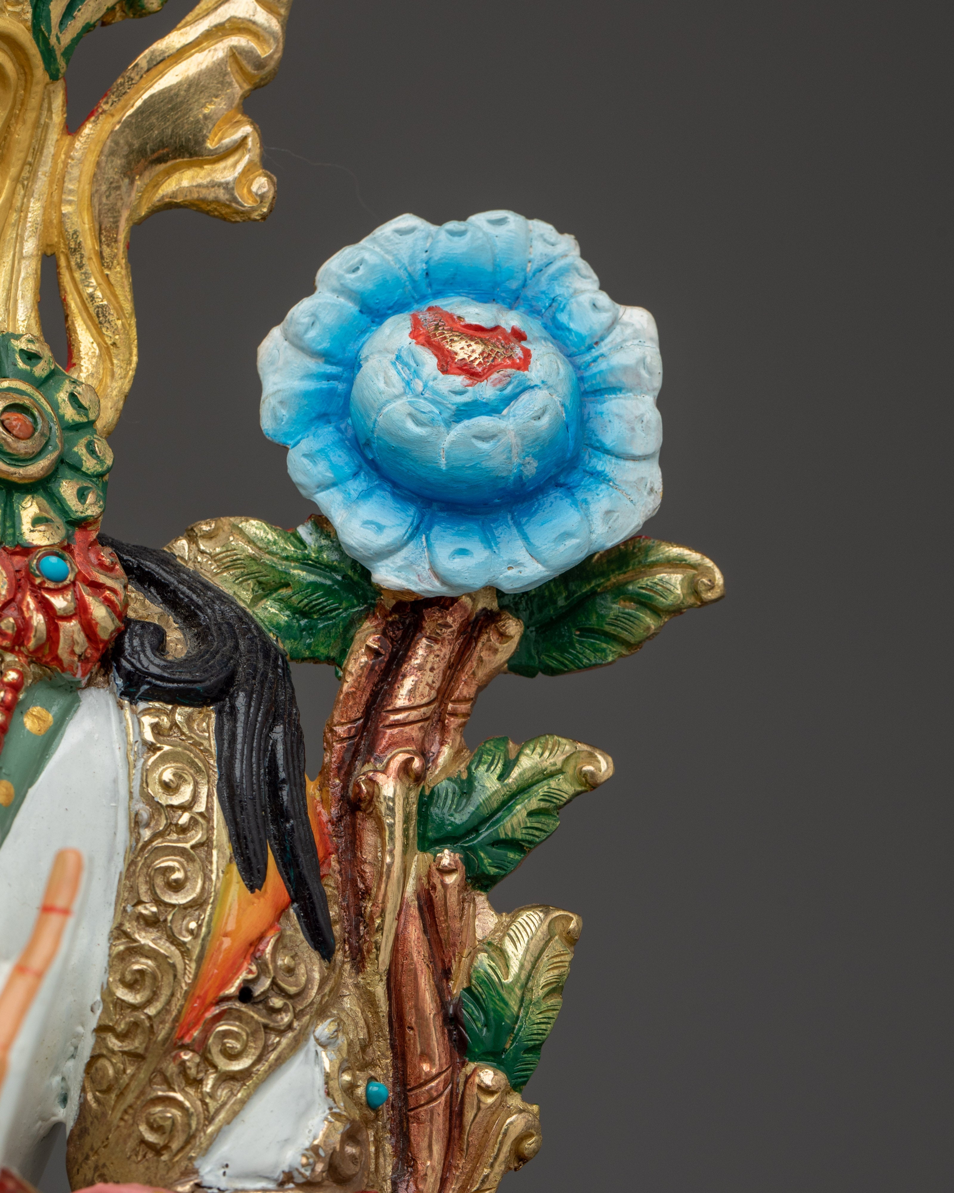 Colorful White Tara Statue | Sita Tara - Tibetan Healing Deity