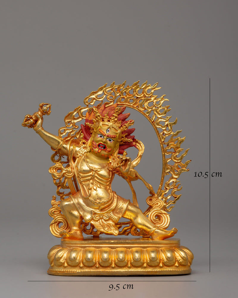 Gold Plated Vajrapani Statue | Handcrafted Buddhist Protector Deity