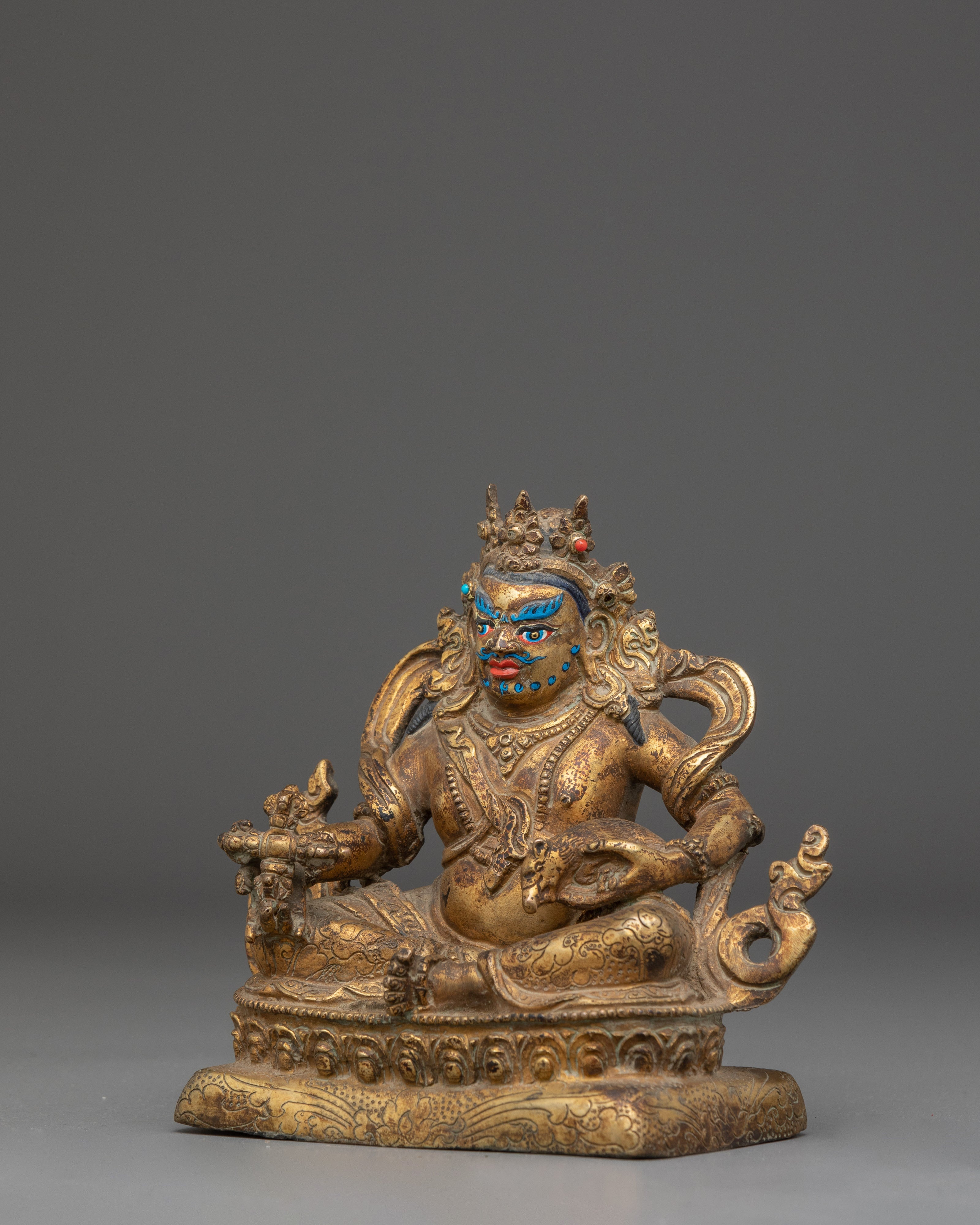 Handmade Copper Statue of Dzambhala | Statue for Altar