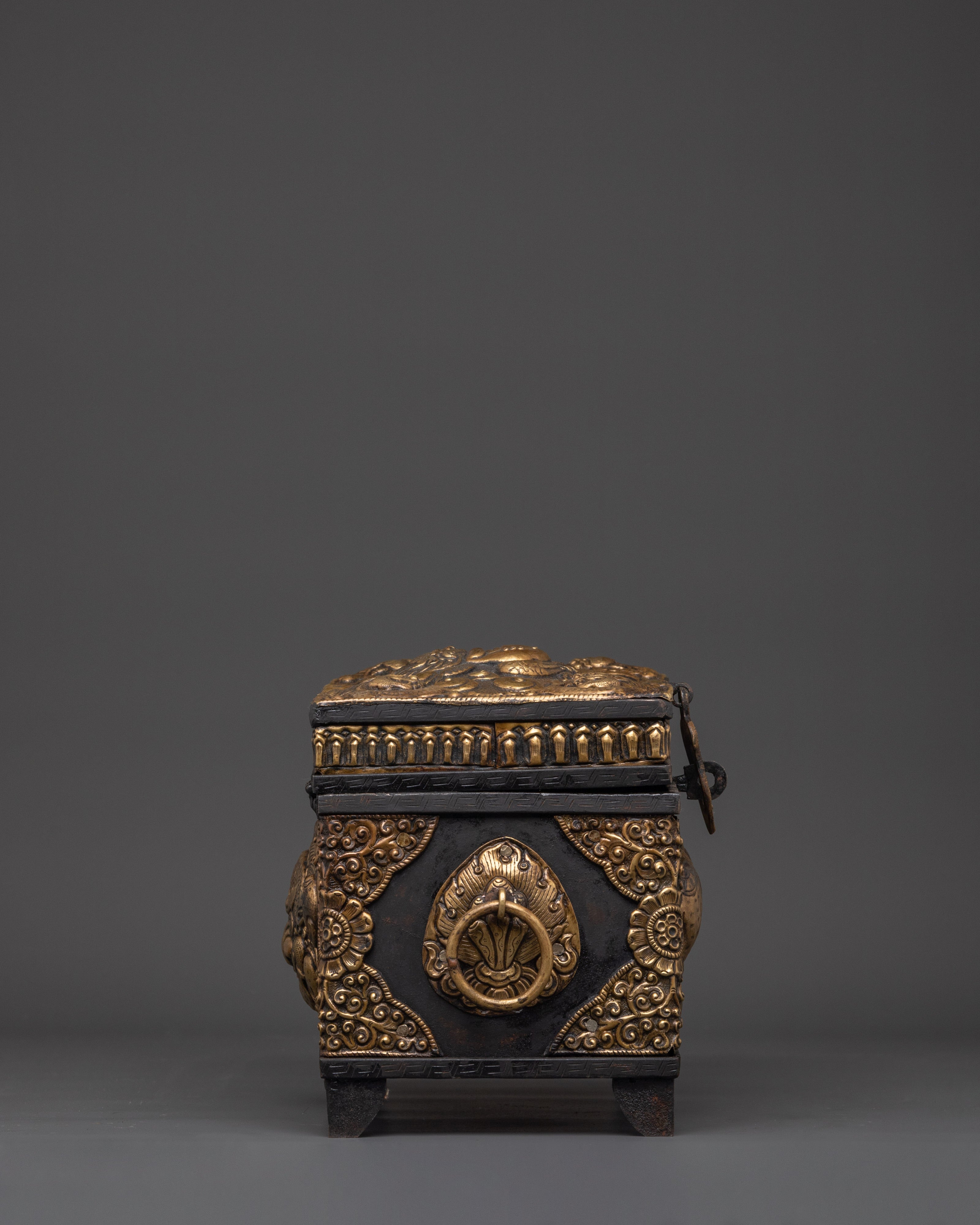 Treasure Chest Decor |  Chest with Elephant Carvings