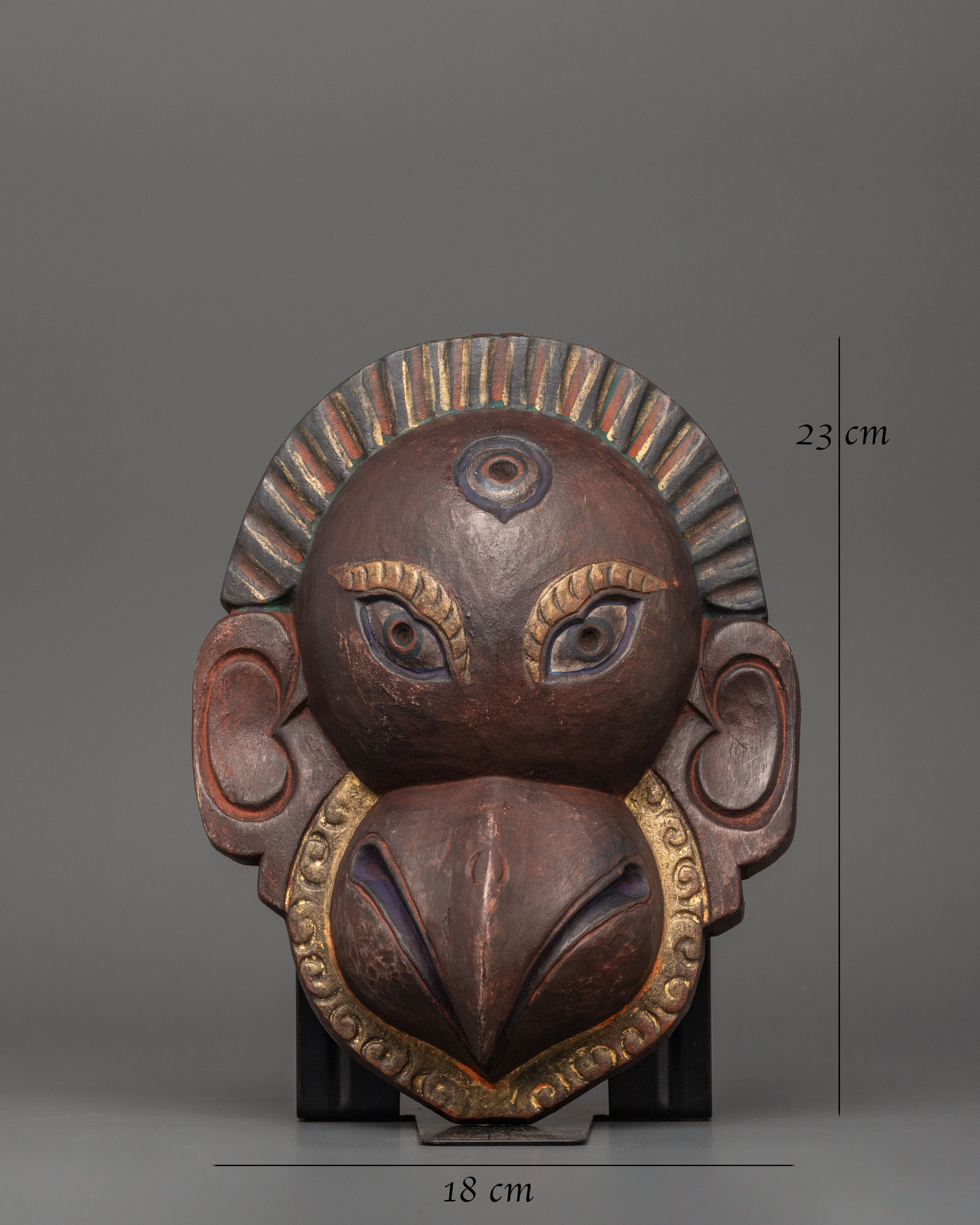 Wooden Garuda Mask | Symbol of Strength and Divine Power