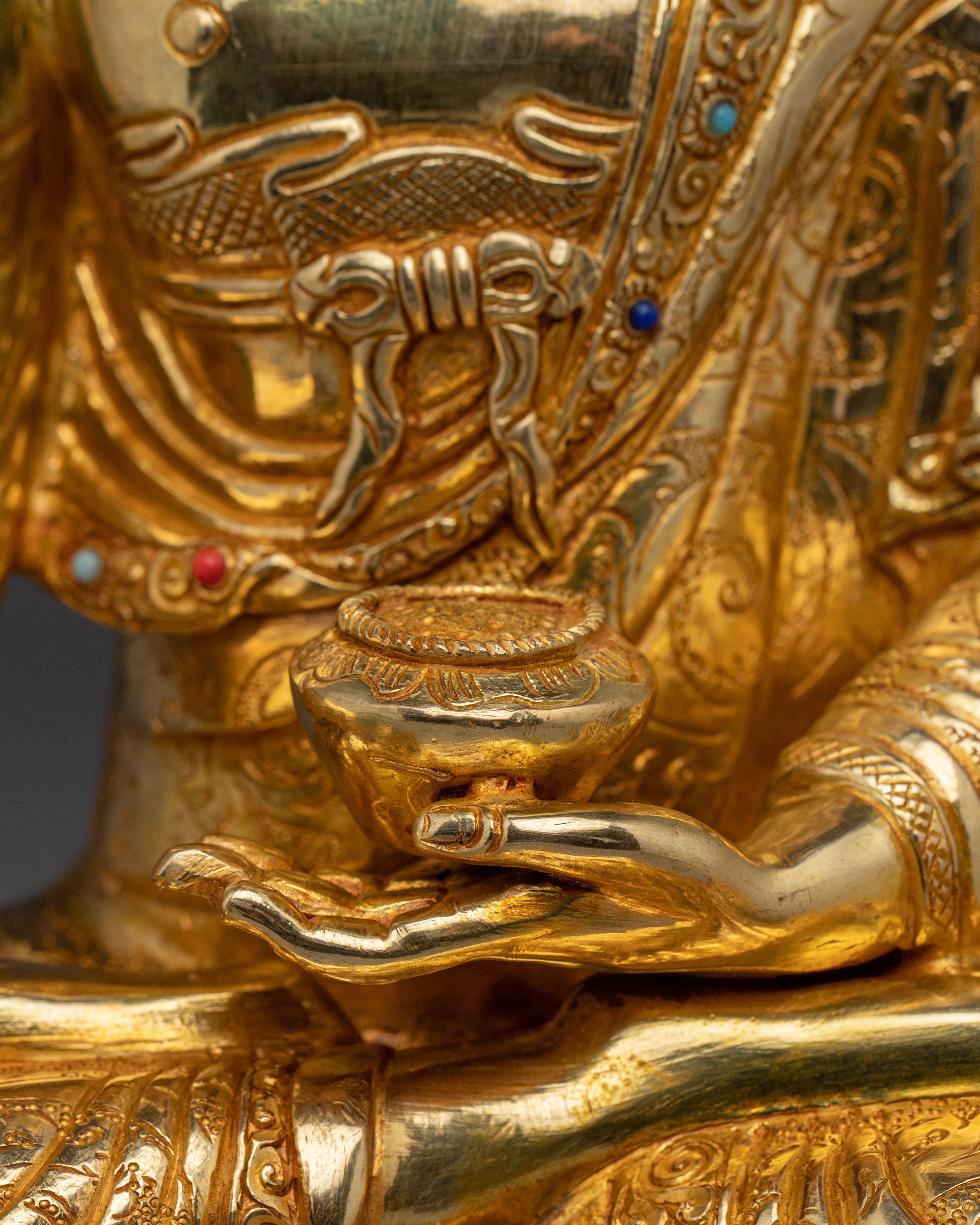 Tibetan Shakyamuni Buddha Spiritual Decor | Himalayan Handmade Statue