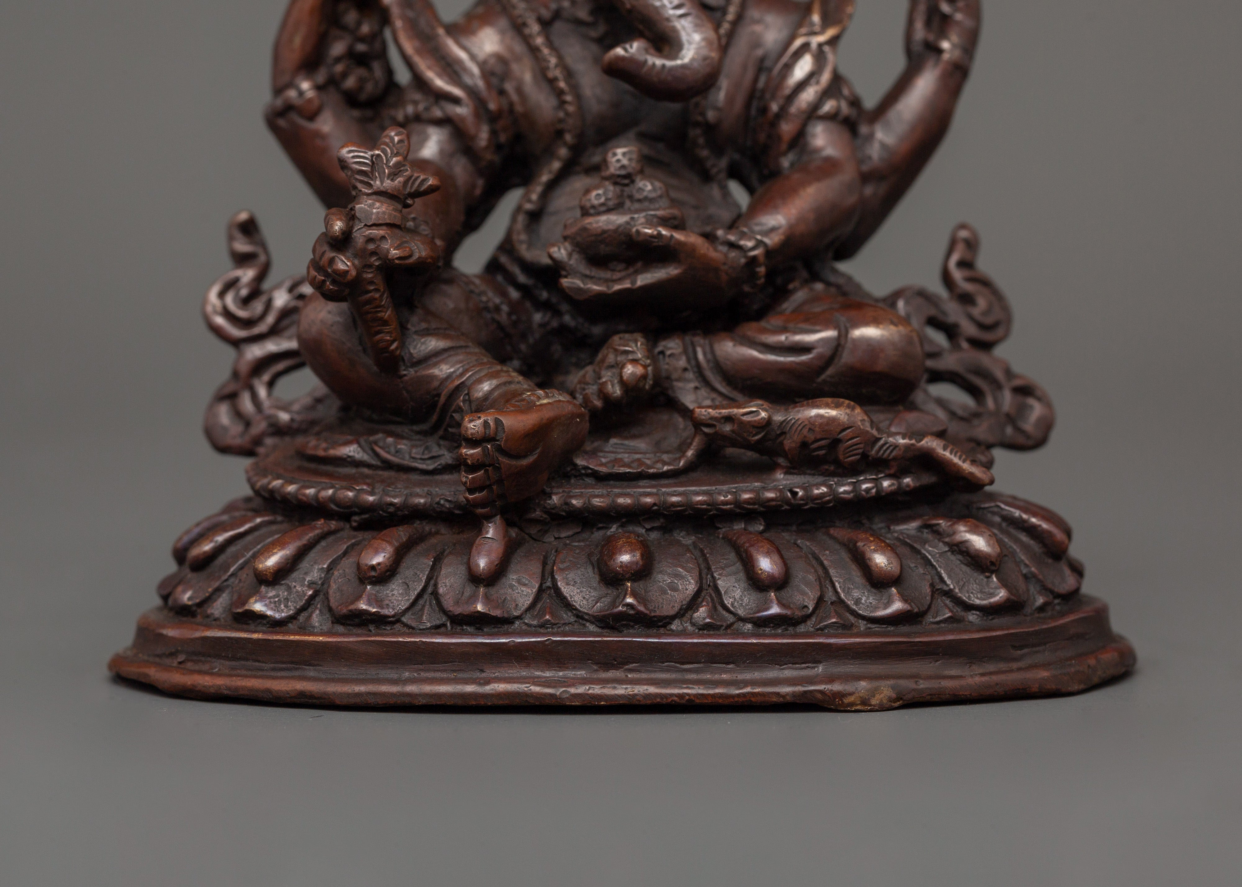 Oxidized Copper Ganesh Statue | Protection & Spiritual Growth