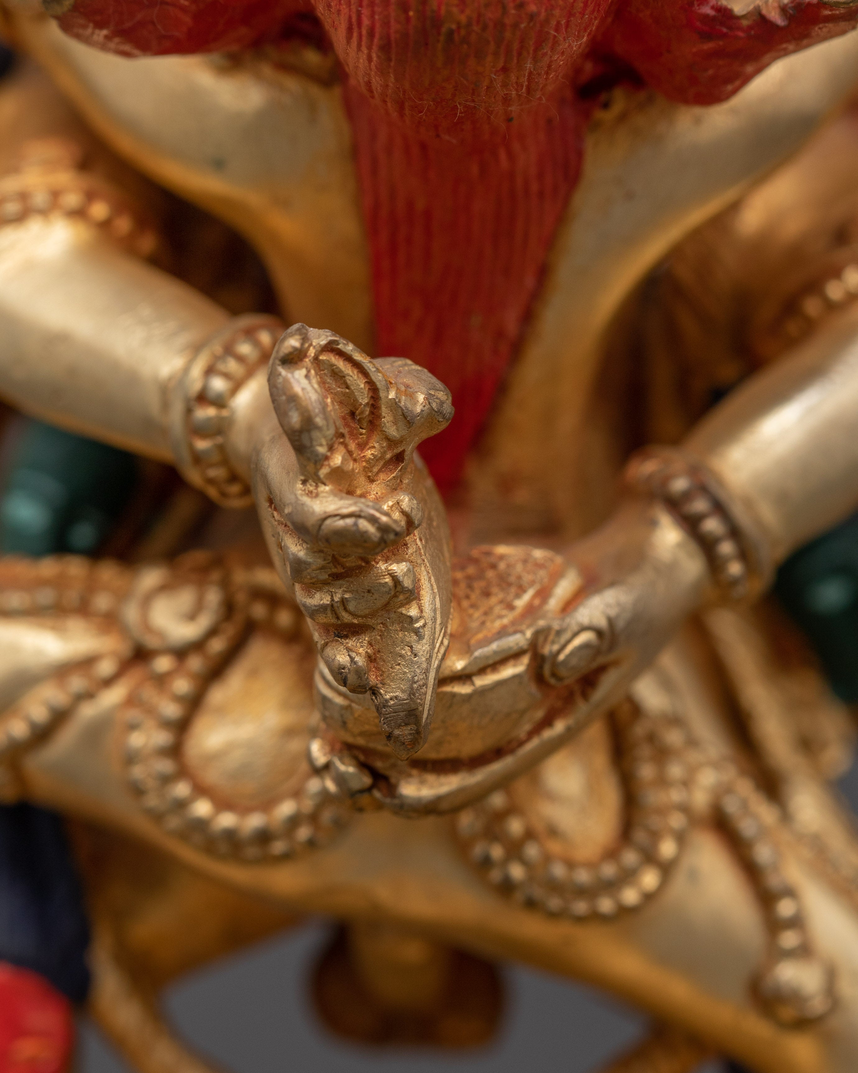 Sacred Conqueror of Death Yamantaka Statue | Tibetan Buddhist Deity Sculpture