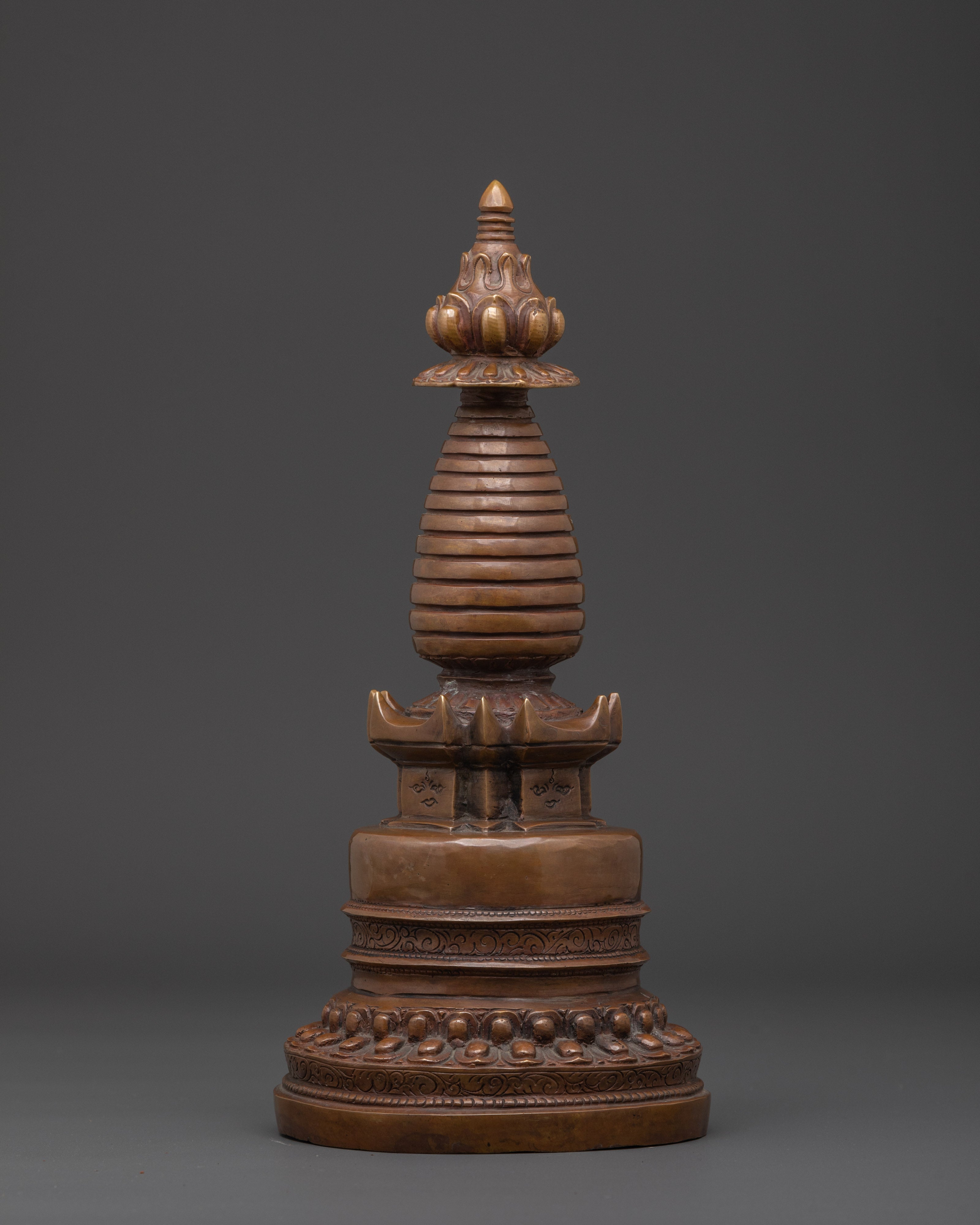 Handcrafted Tibetan Stupa Statue | Spiritual Rituals and Home Shrines