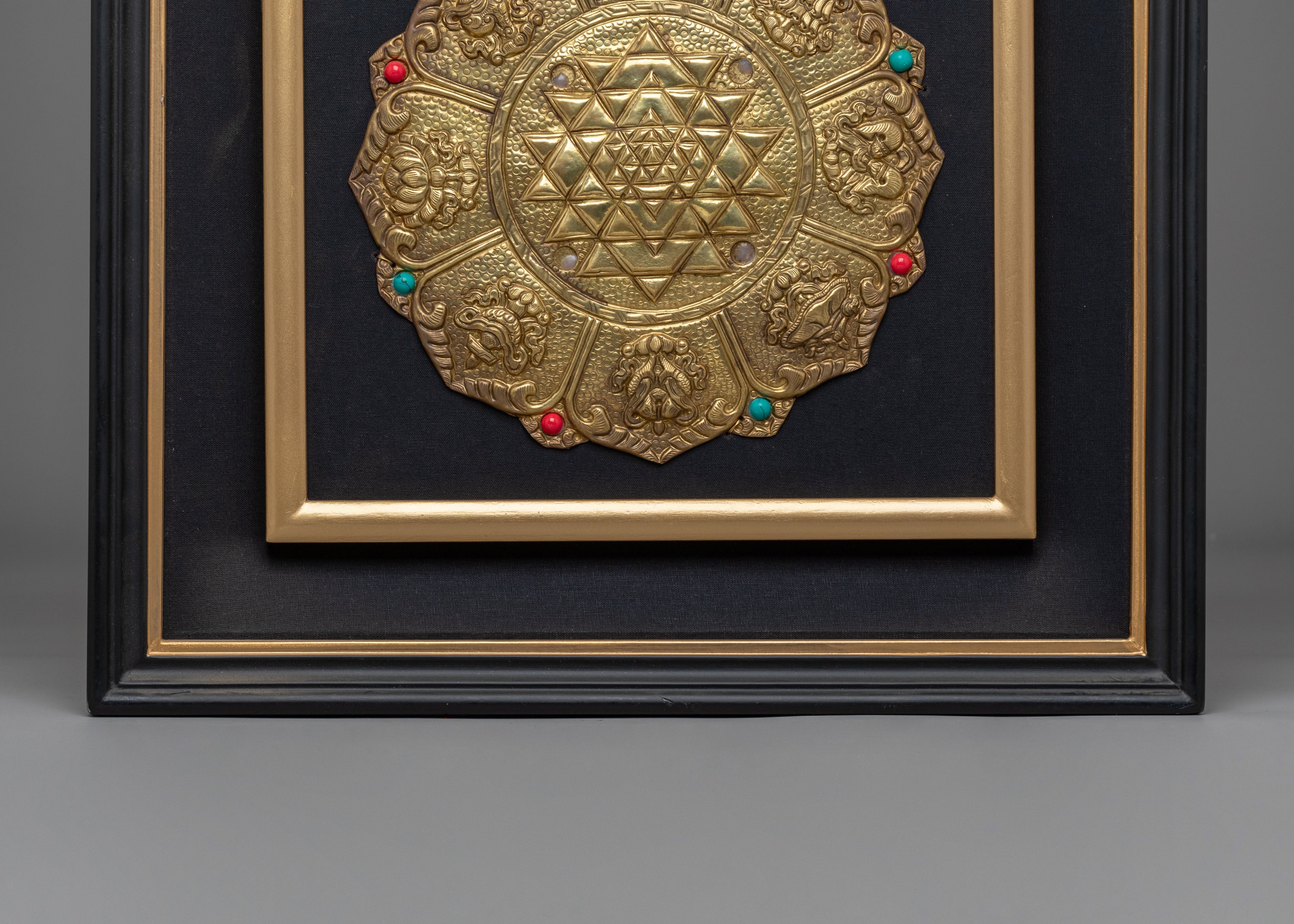 Handcrafted Sri Yantra Wall Art | Brass Sacred Yantra Decor
