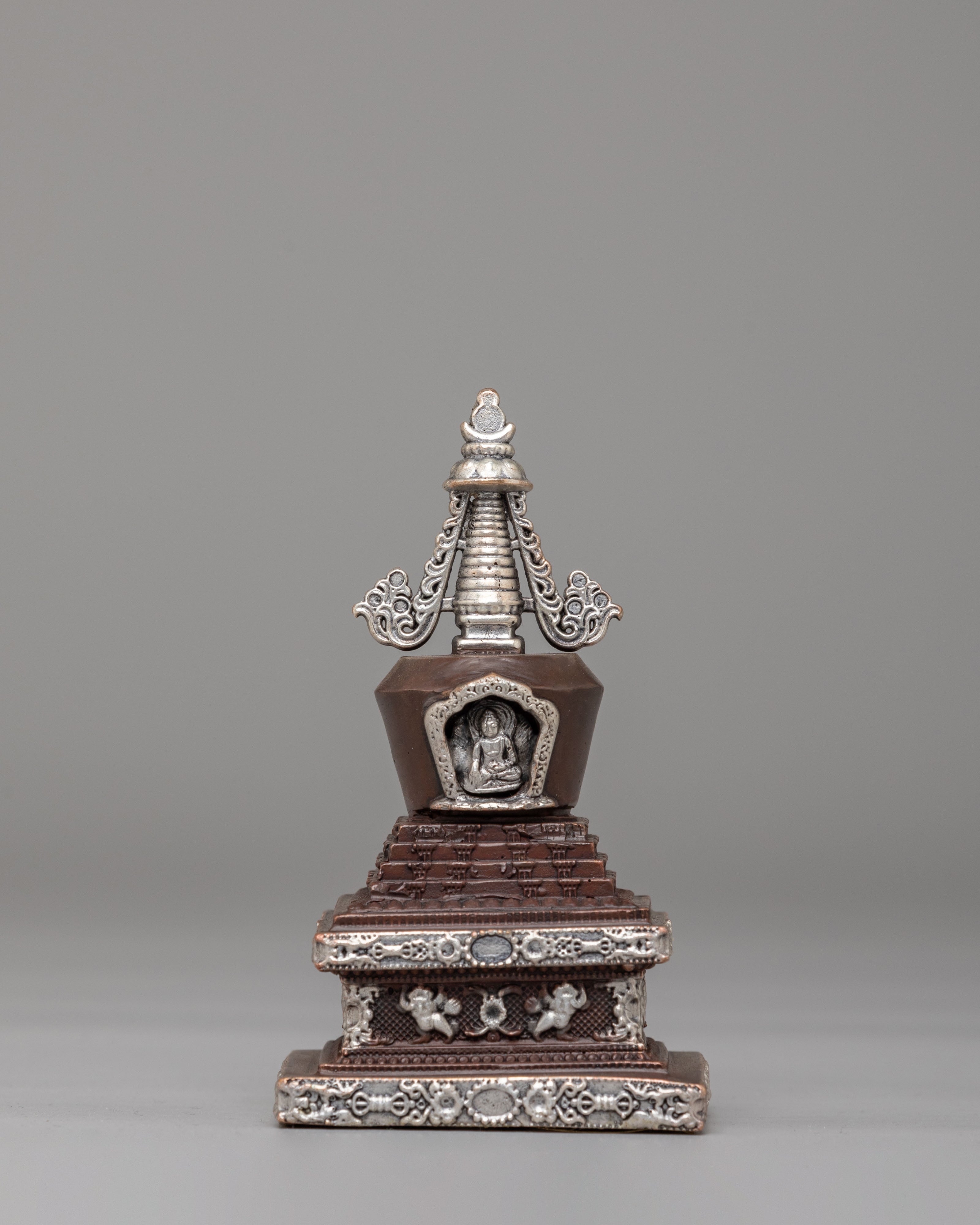 Tibetan Eight Great Stupa Set | Sacred Spiritual Decor for Meditation & Rituals