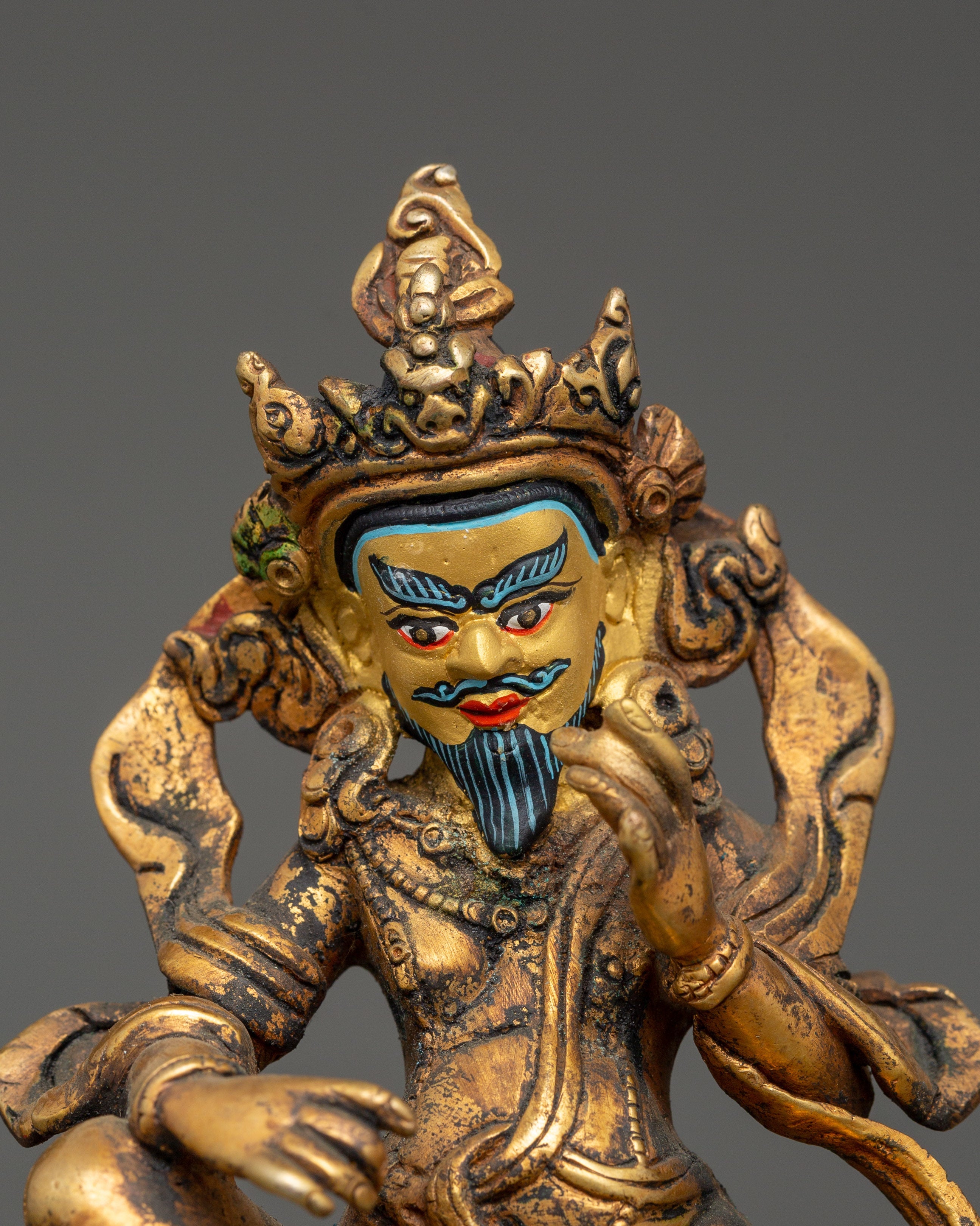 Chatur Maharaj Set | Majestic Gold-Plated Copper Statues for Divine Blessings
