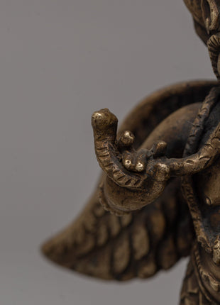 Majestic Bronze Garuda Statue | Handcrafted Spiritual Altar Decor