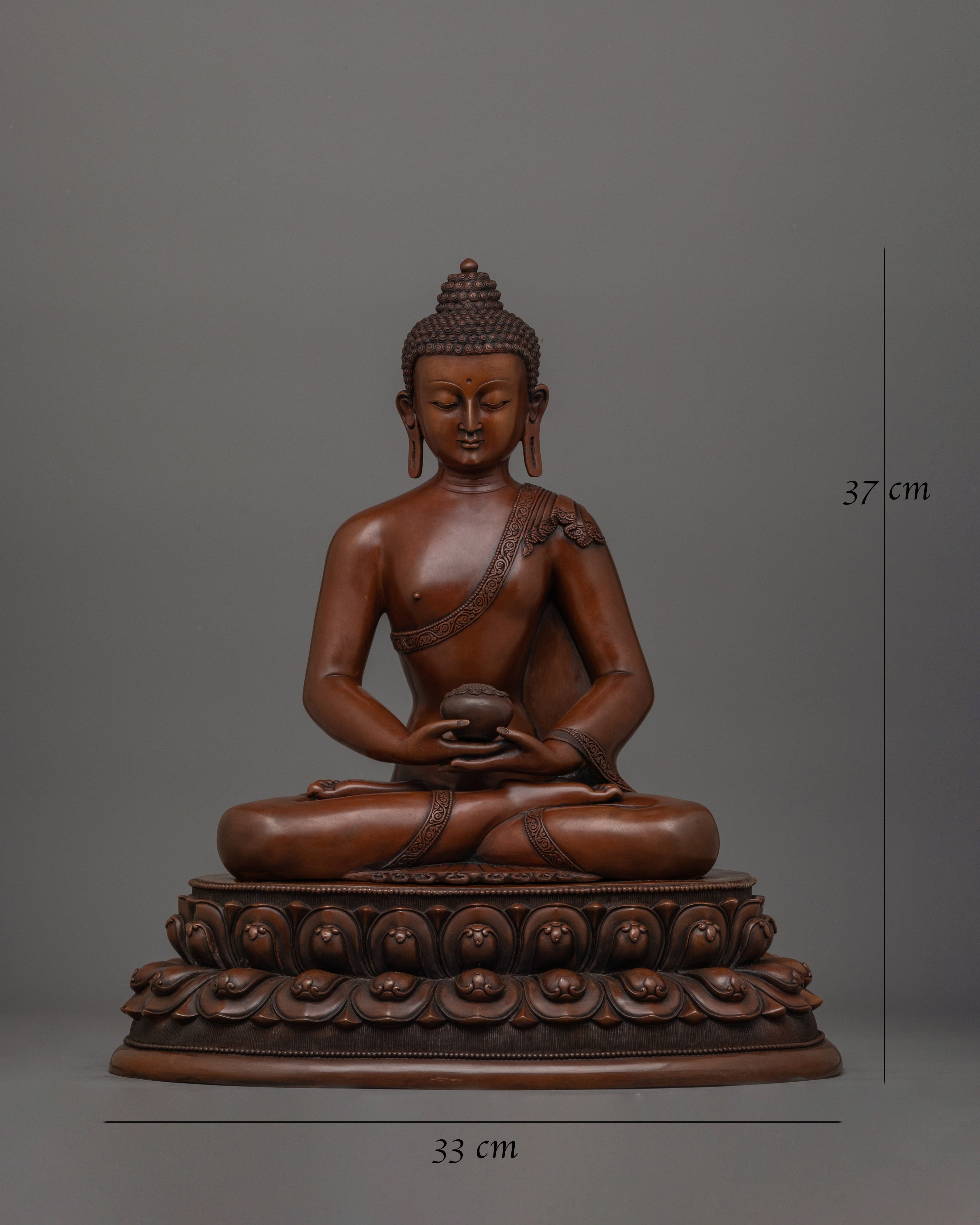 Amitabha Buddha Oxidized Copper Statue | Handcrafted Meditation Deity