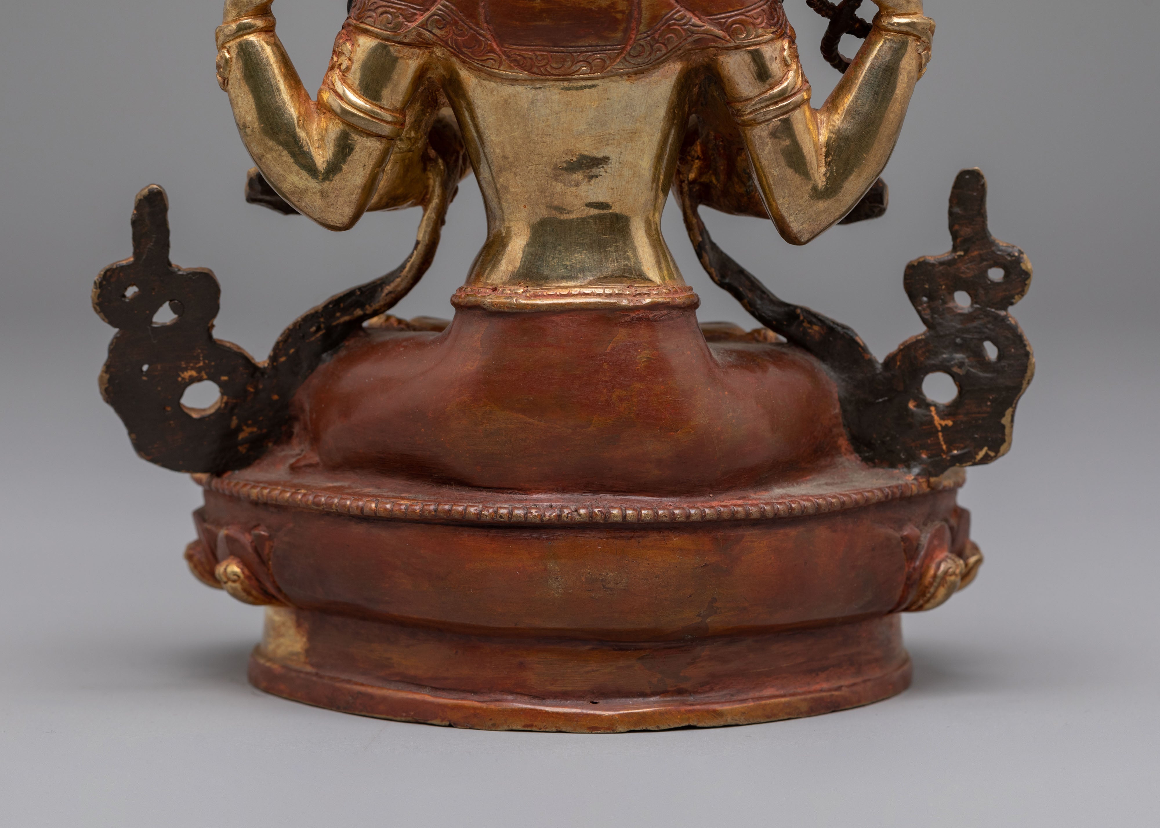 Bodhisattva Chenrezig Sacred Statue | Gold Plated Chenrezig