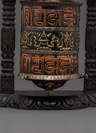 Sacred Buddhist Mantra Wheel | Tibetan Prayer Wheel