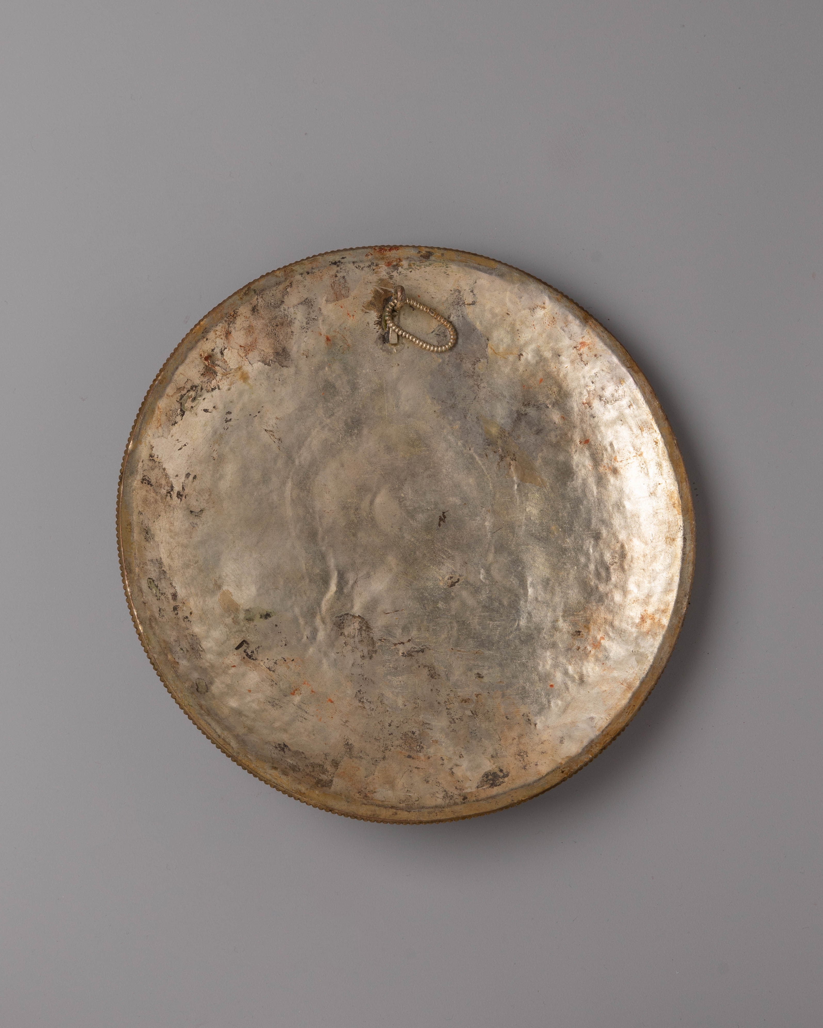 Sacred Tibetan Manjushri Wall Hanging | Buddhist Copper Art