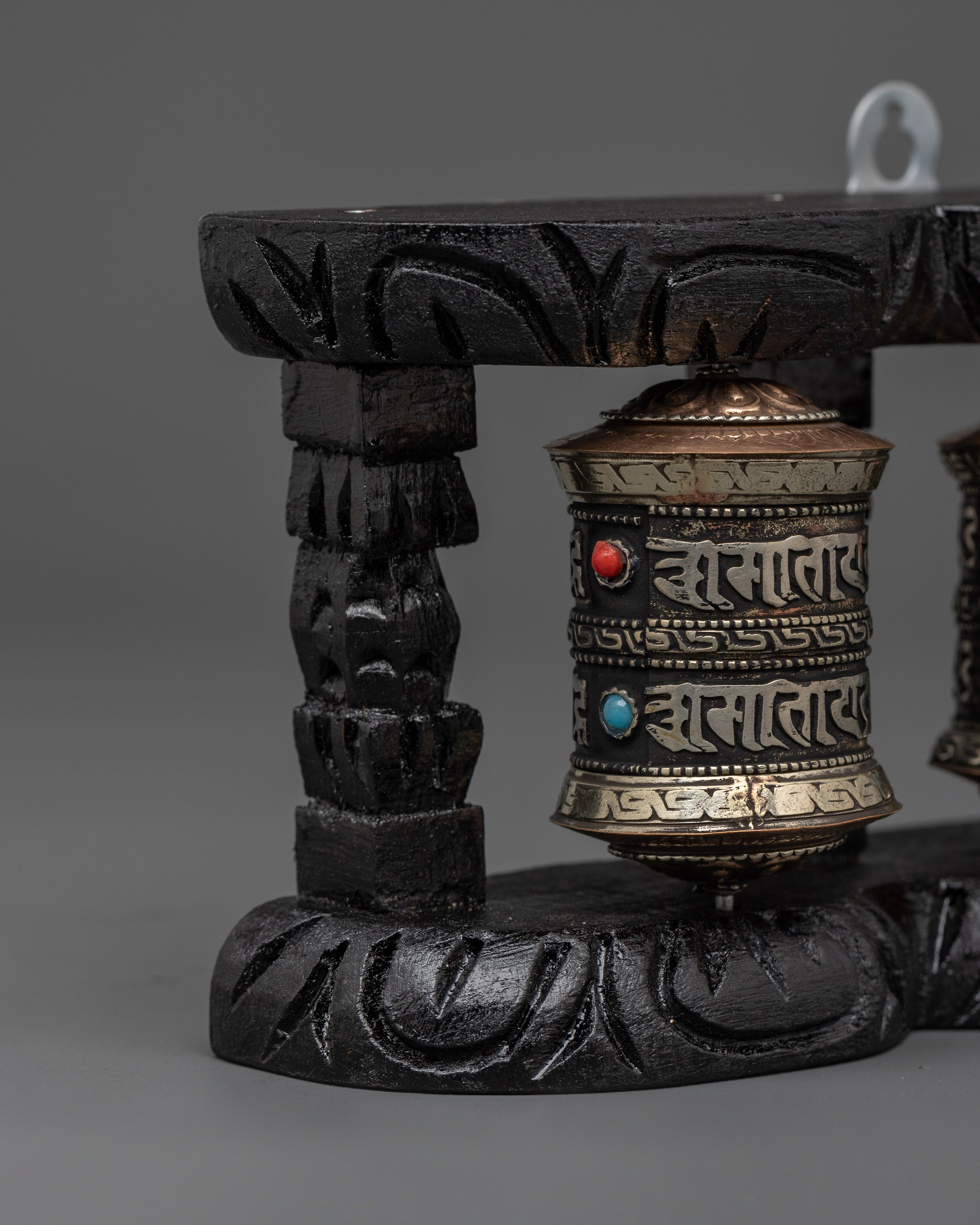 3-Piece Buddhist Prayer Wheel | Traditional Tibetan Mantra Spinners