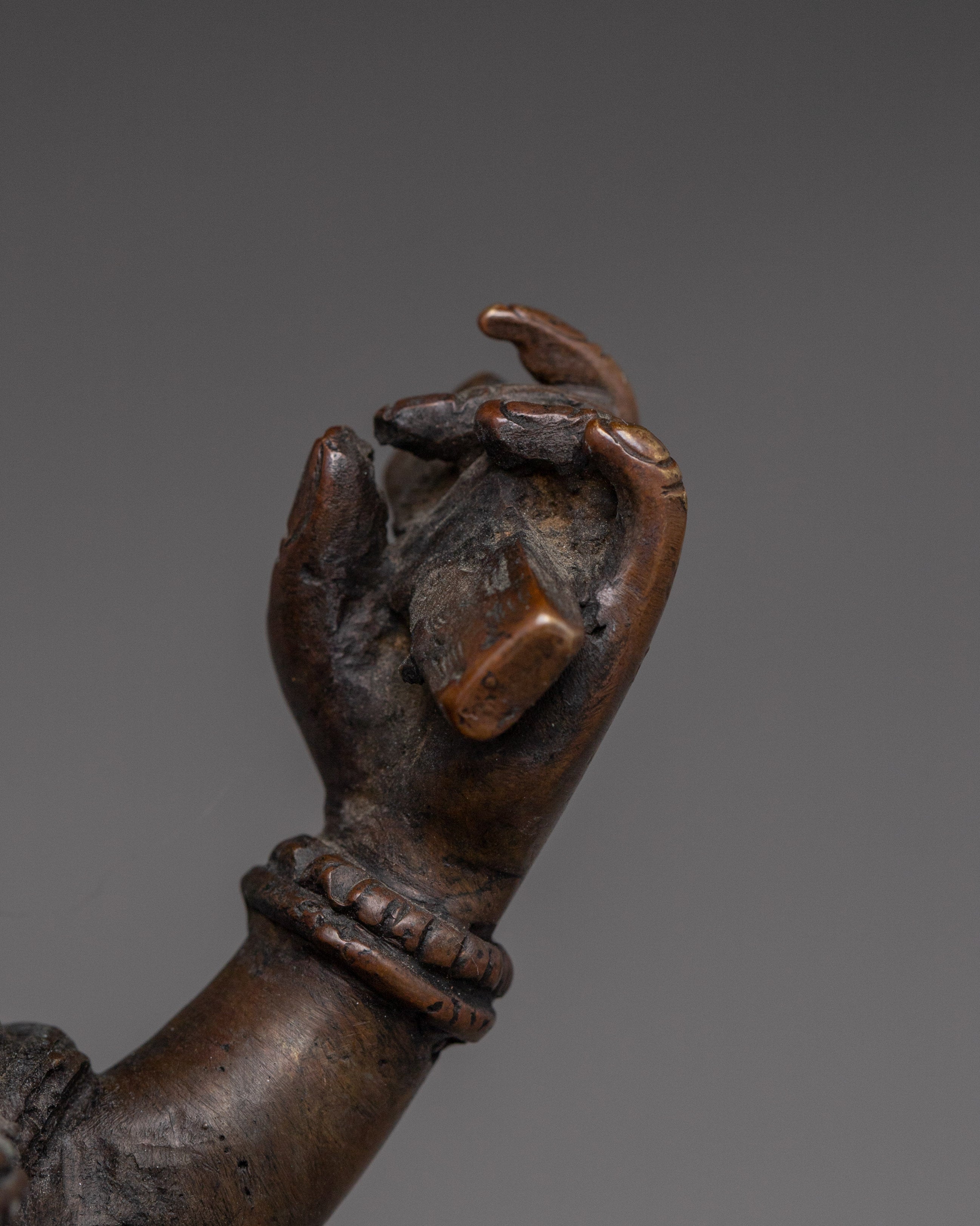 Oxidized Copper Saraswati with Veena Statue | Symbol of Wisdom and Knowledge