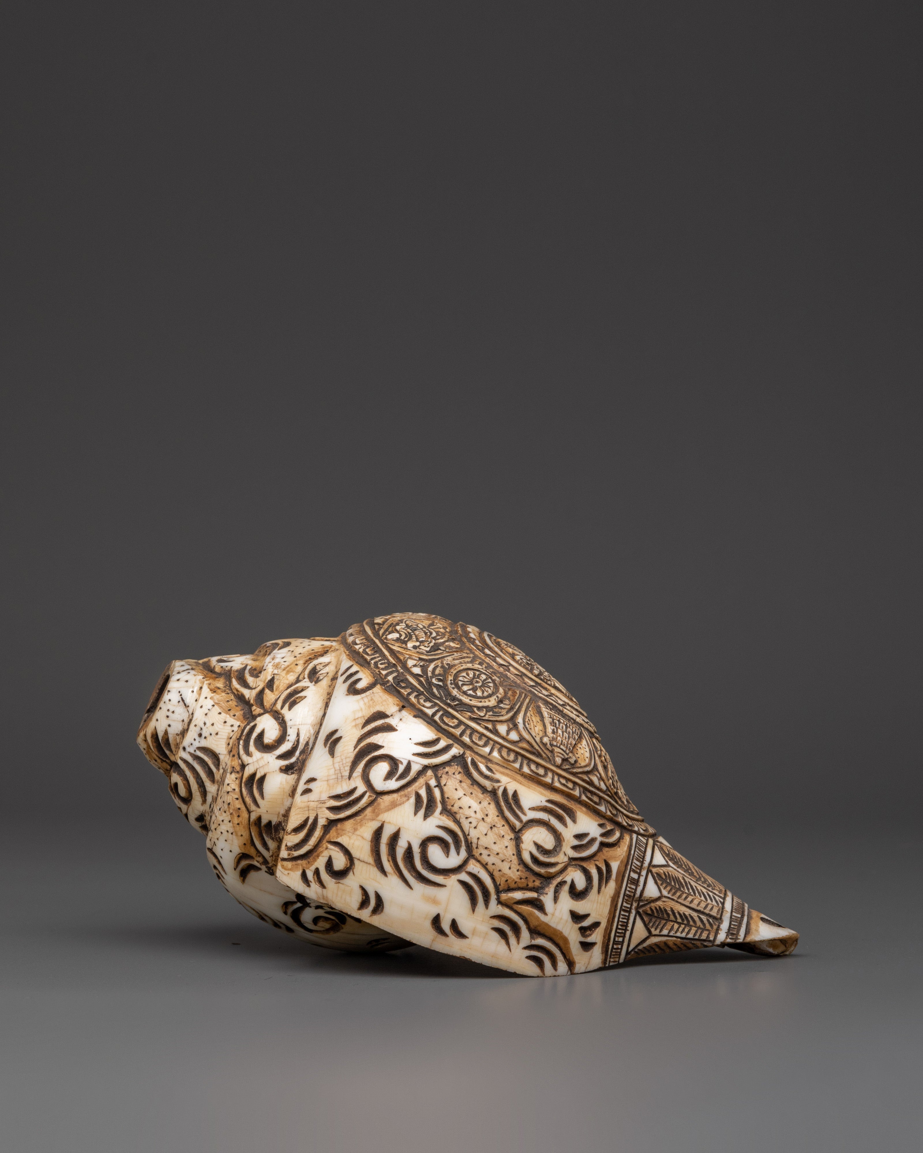 Handcrafted Tibetan Conch Shell | Symbol of Sacred Sound and Blessings