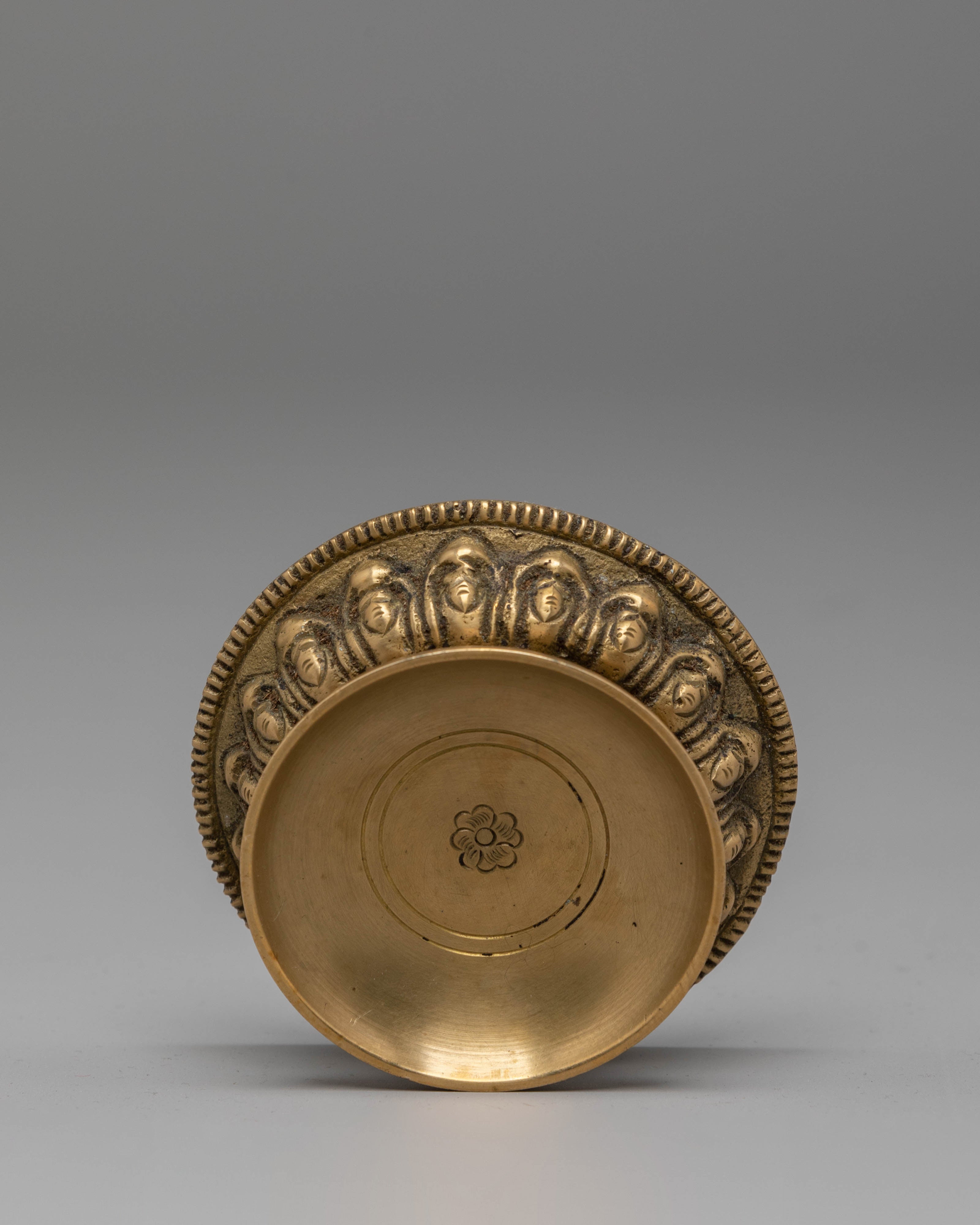 Handcrafted Oil Lamp for Offering | Brass Ritual Lamp for Altar Decor