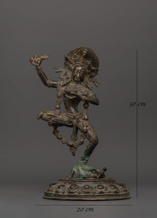 Dorje Phagmo Antique Figure | Bronze Vajravarahi Deity Statue