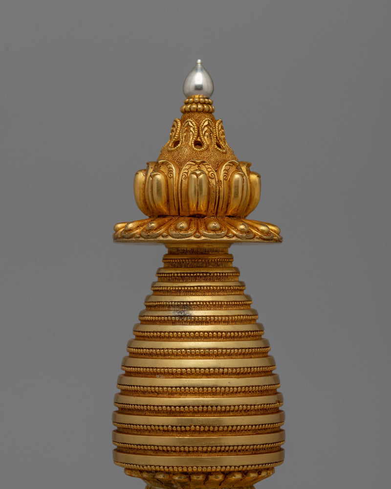 Handcrafted Stupa Buddhist Kadampa| Spiritual Symbol for Home or Altar