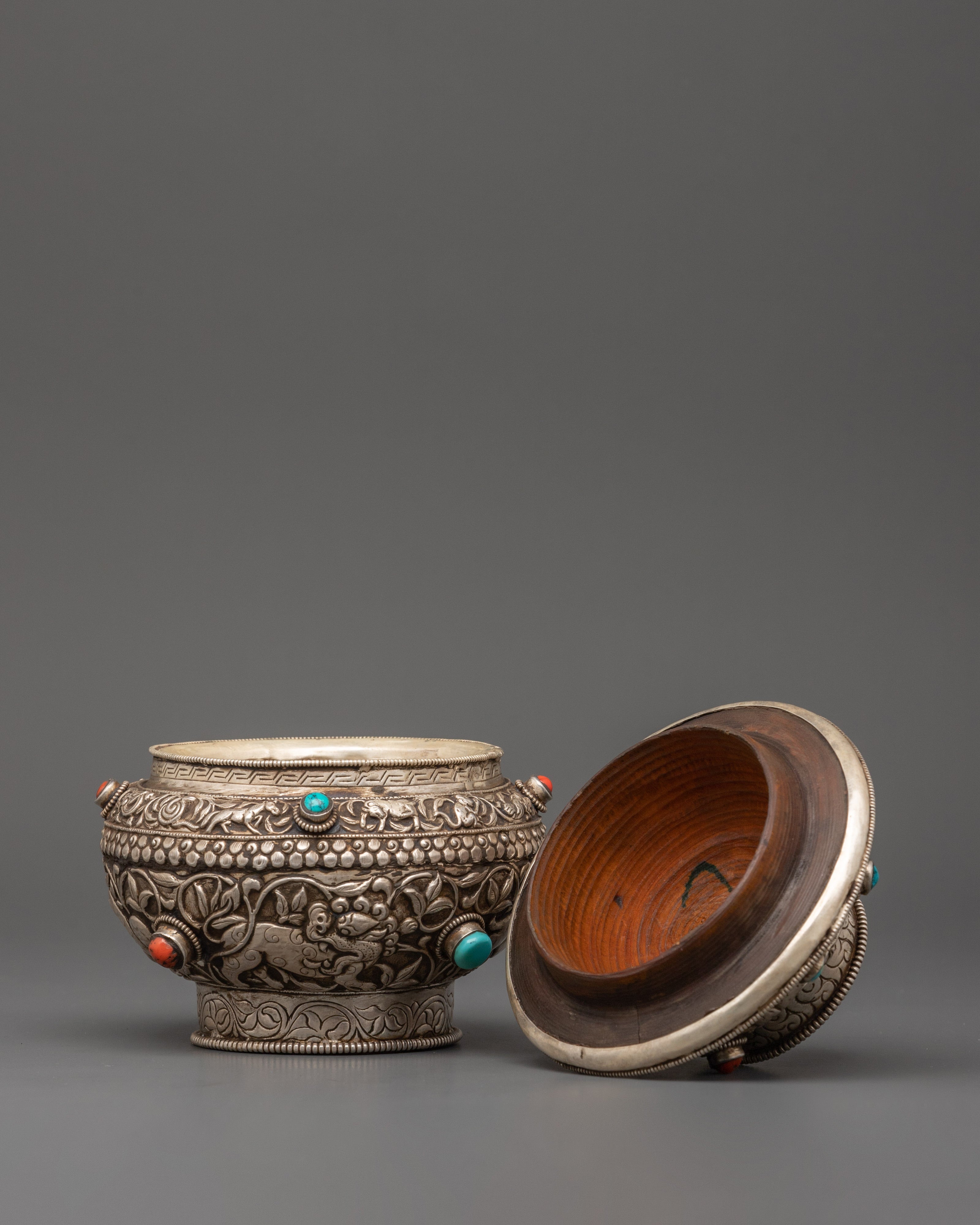 Rice Pot Crafted with Pure Silver | Religious Decor