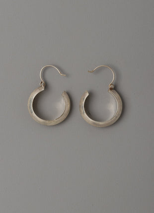 92.5% Silver Small Hoop Earrings | Tibetan Earrings in Pure Silver