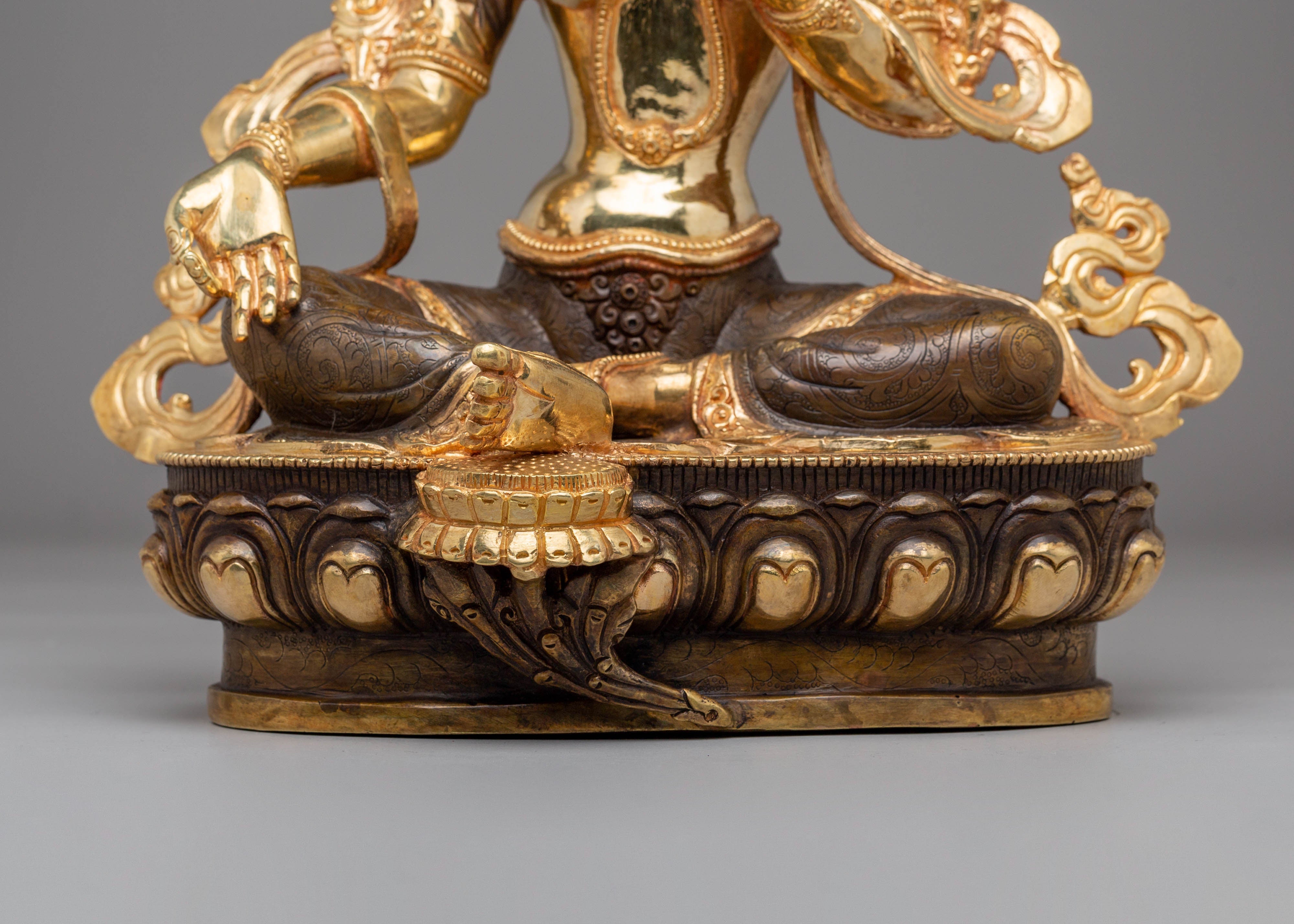 Green Tara Handmade Copper Statue | Divine Protector for Spiritual Growth