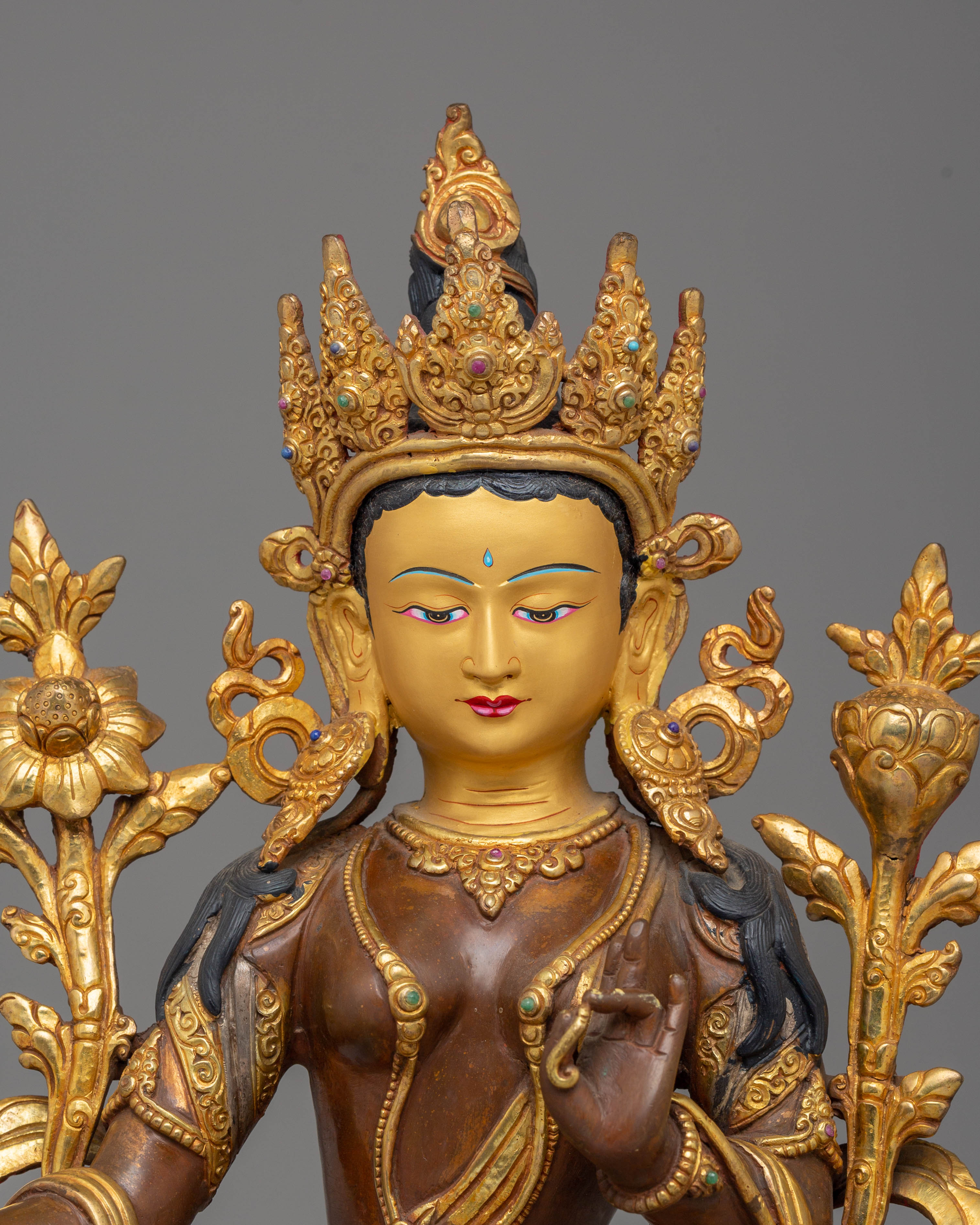 Enlightened Compassion Green Tara Statue | Green Tara Statue for Altar
