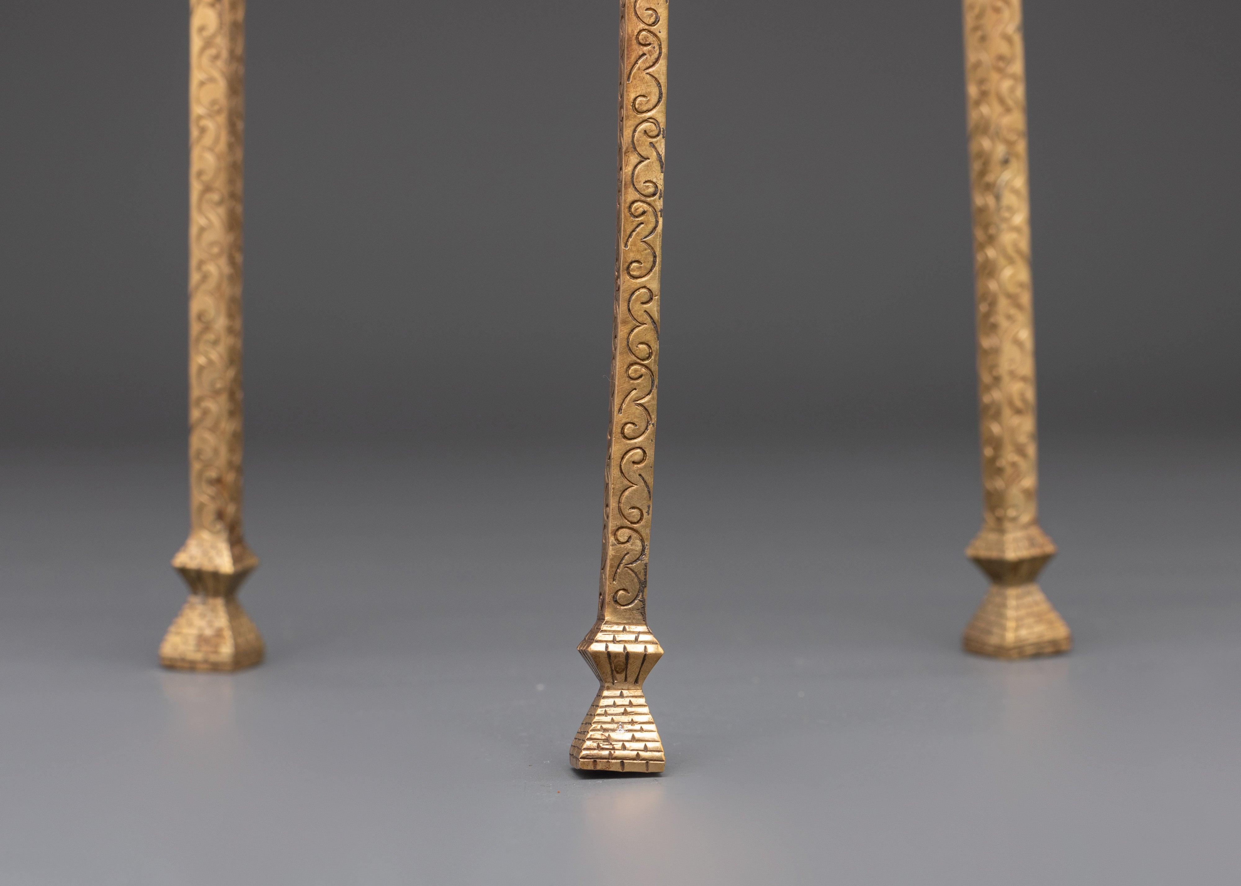 Buddhist Ritual Kapala Stand | Brass Kapala Display for Tibetan Buddhist Altar