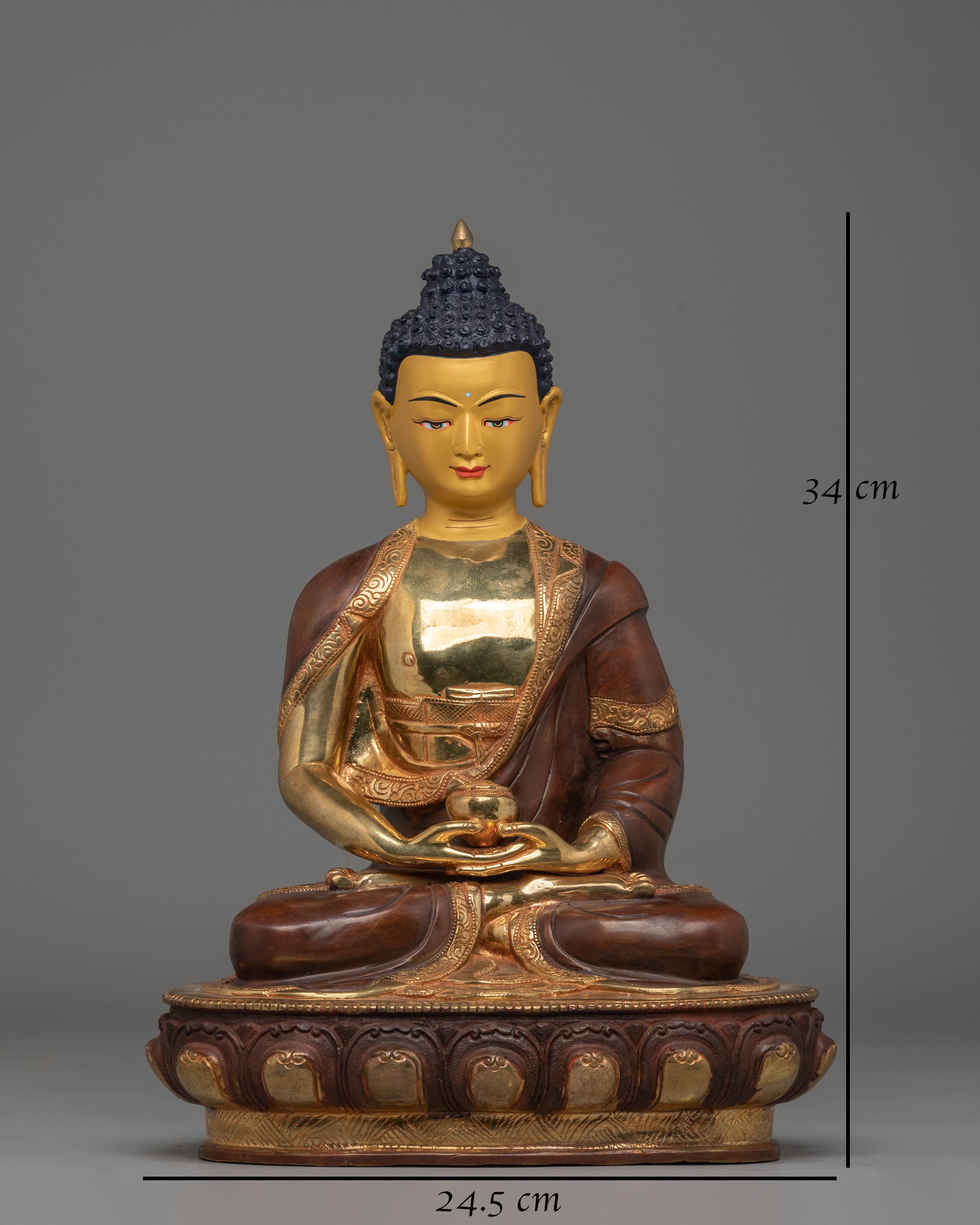 Tibetan Amitabha Buddha Copper Statue | Experience Serenity with our Sculpture