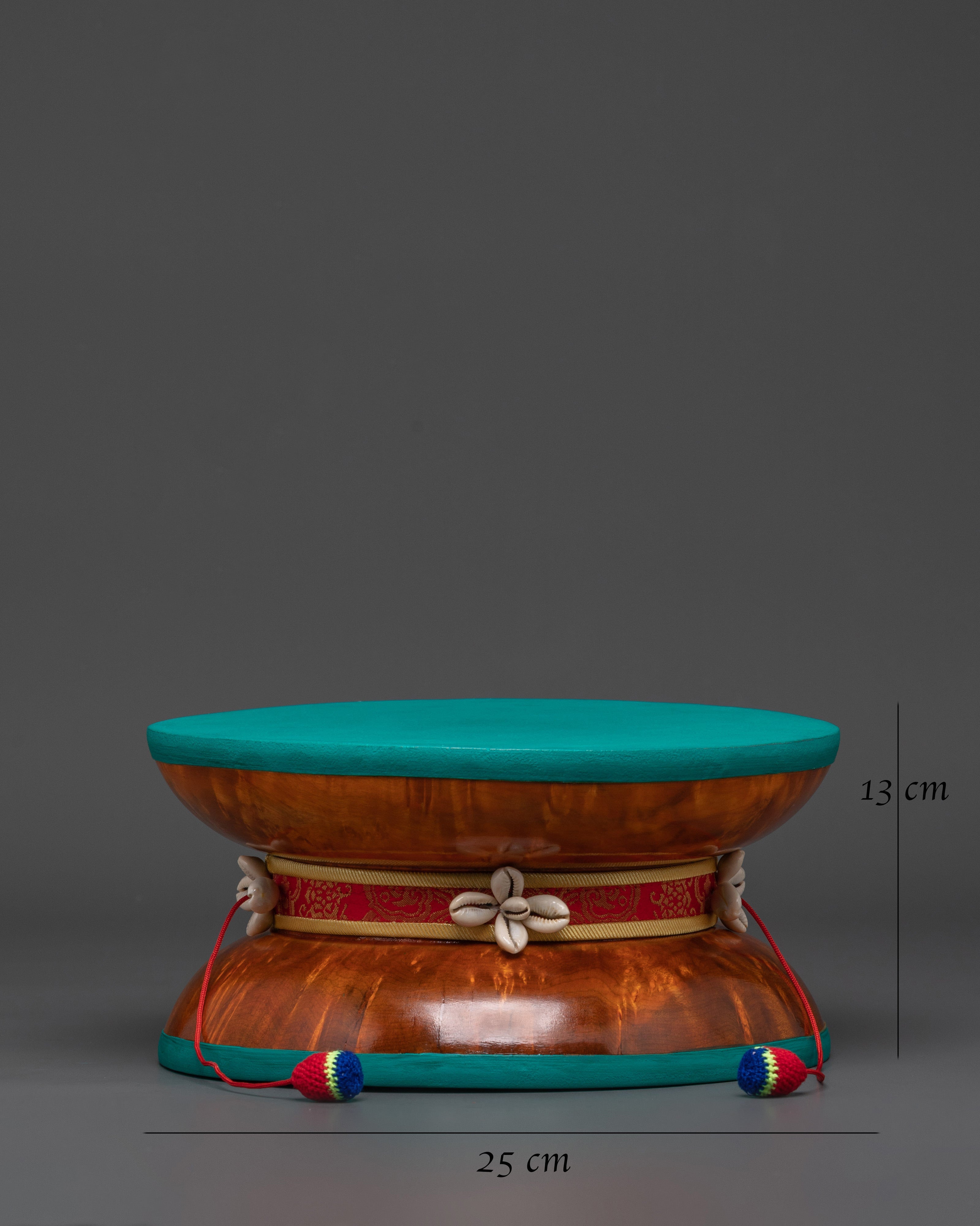 Handmade Traditional Buddhist Damaru for Rituals and Meditation