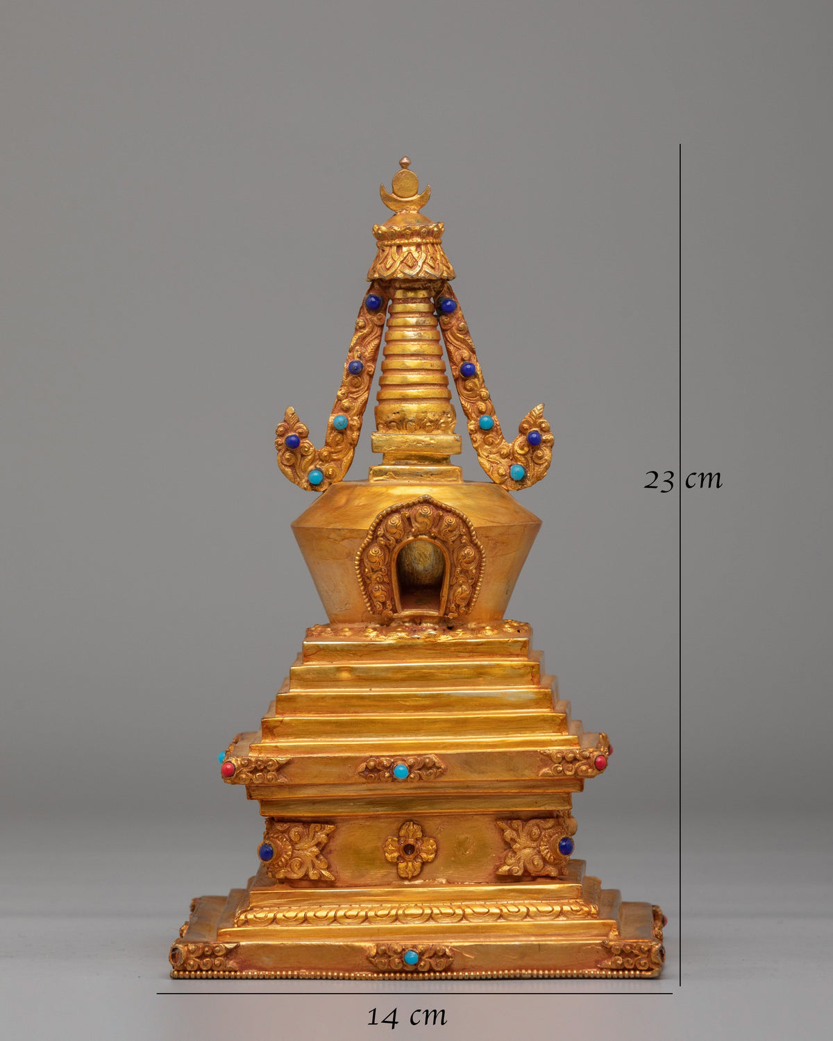 Handcrafted Buddhist Enlightenment Chorten | Symbol of Spiritual Awakening