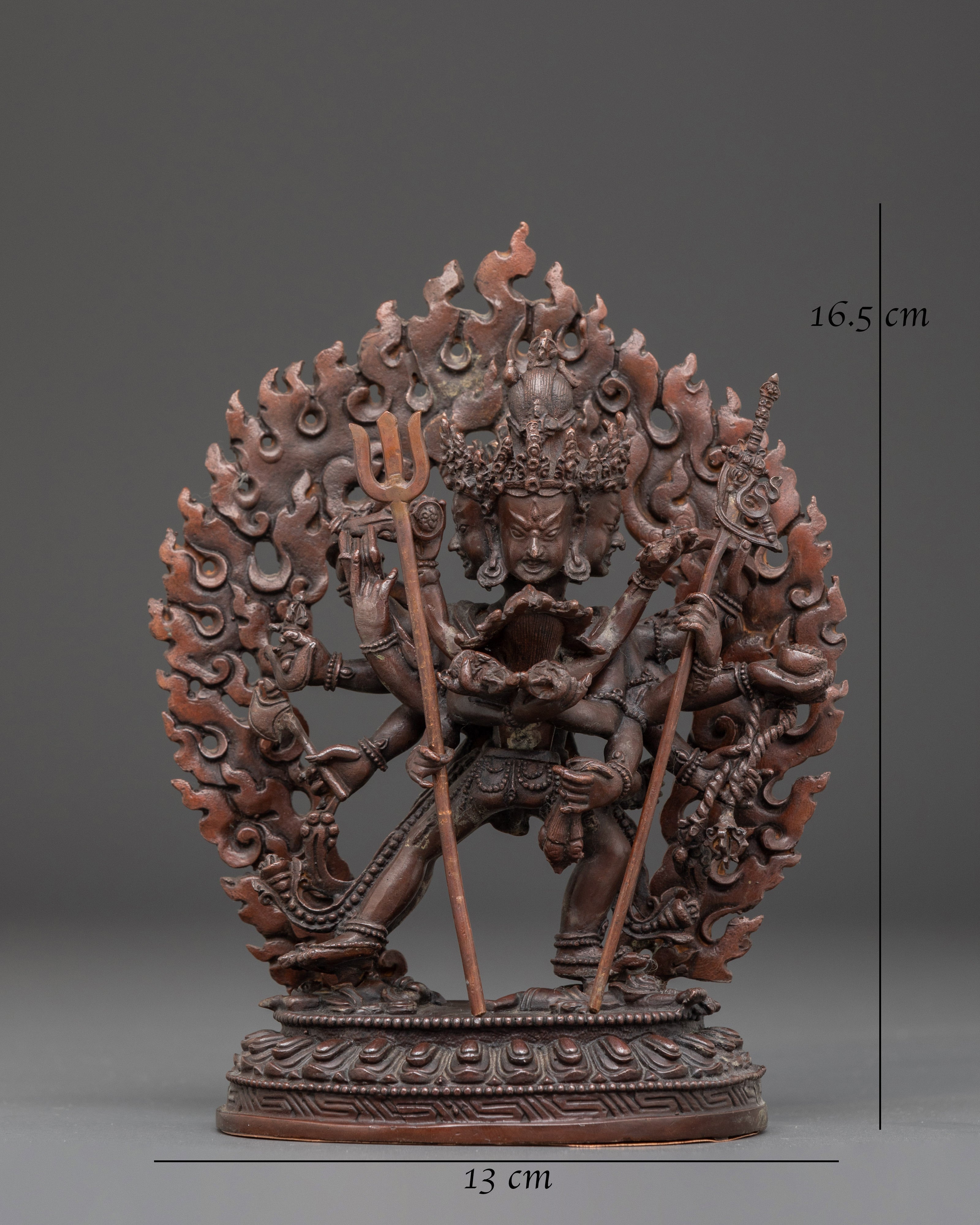Divine Buddhist Protection Icon Chakrasambhara Statue | Buddhist Tantric Icon for Altar
