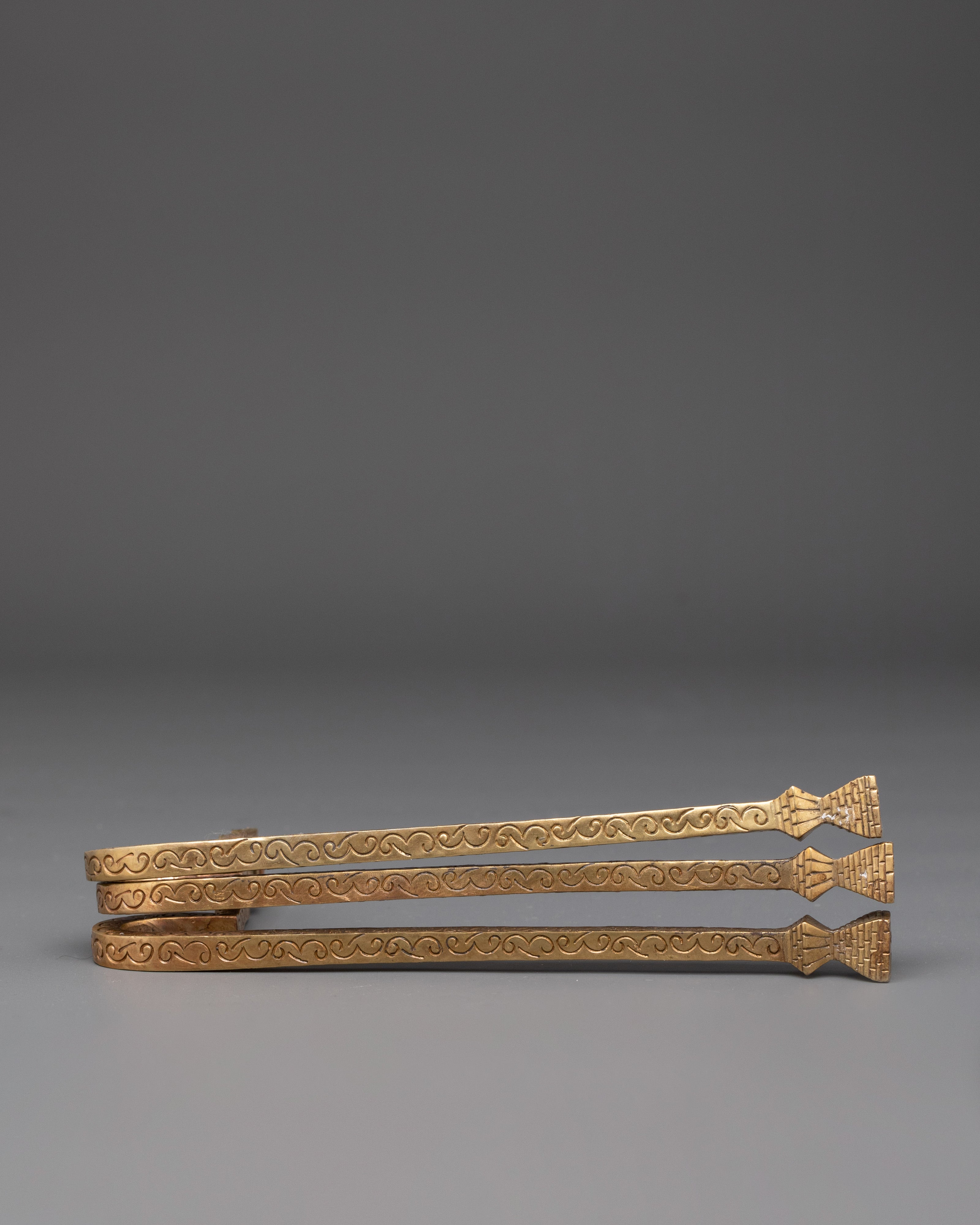 Buddhist Ritual Kapala Stand | Brass Kapala Display for Tibetan Buddhist Altar