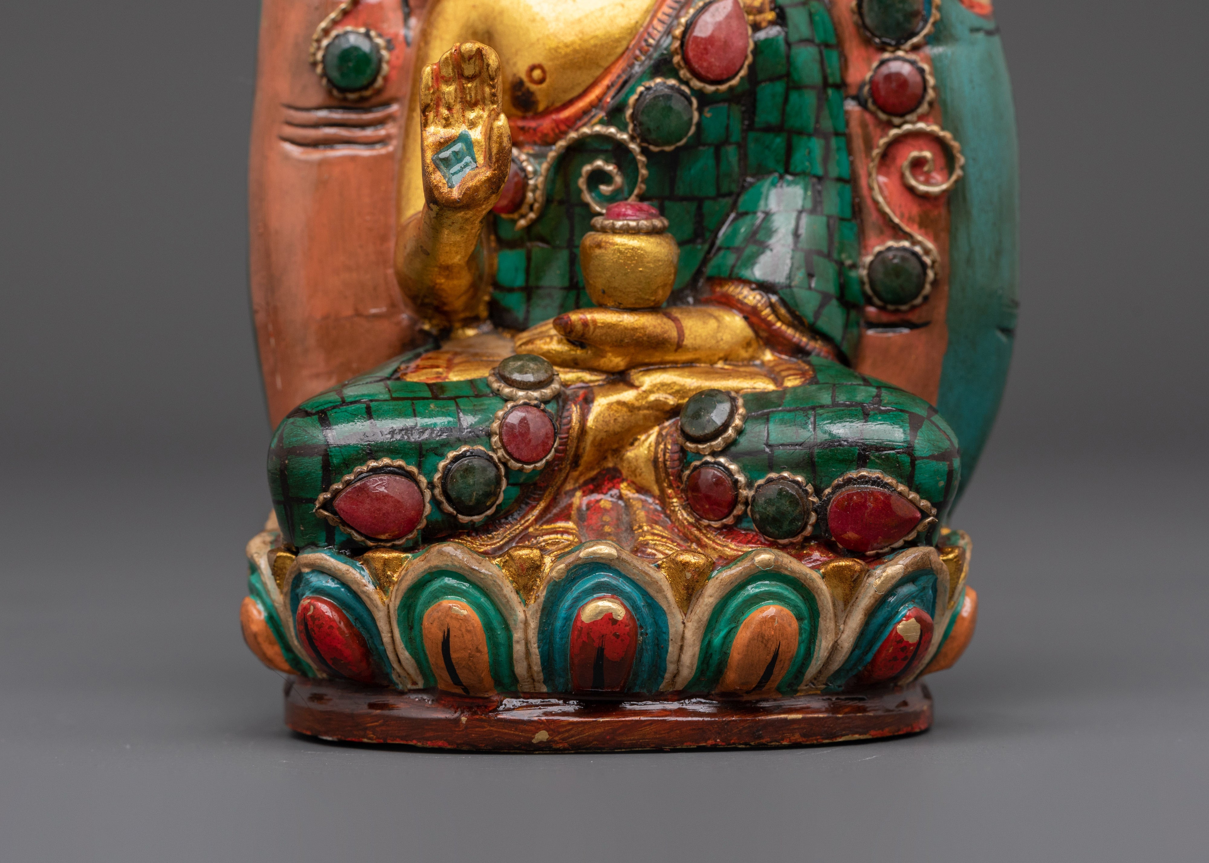 Handcrafted Amoghasiddhi Buddha Figurine | Symbol of Protection & Wisdom