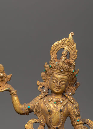Bodhisattva Statue with Antique Finish | Altar and Shrine Craft