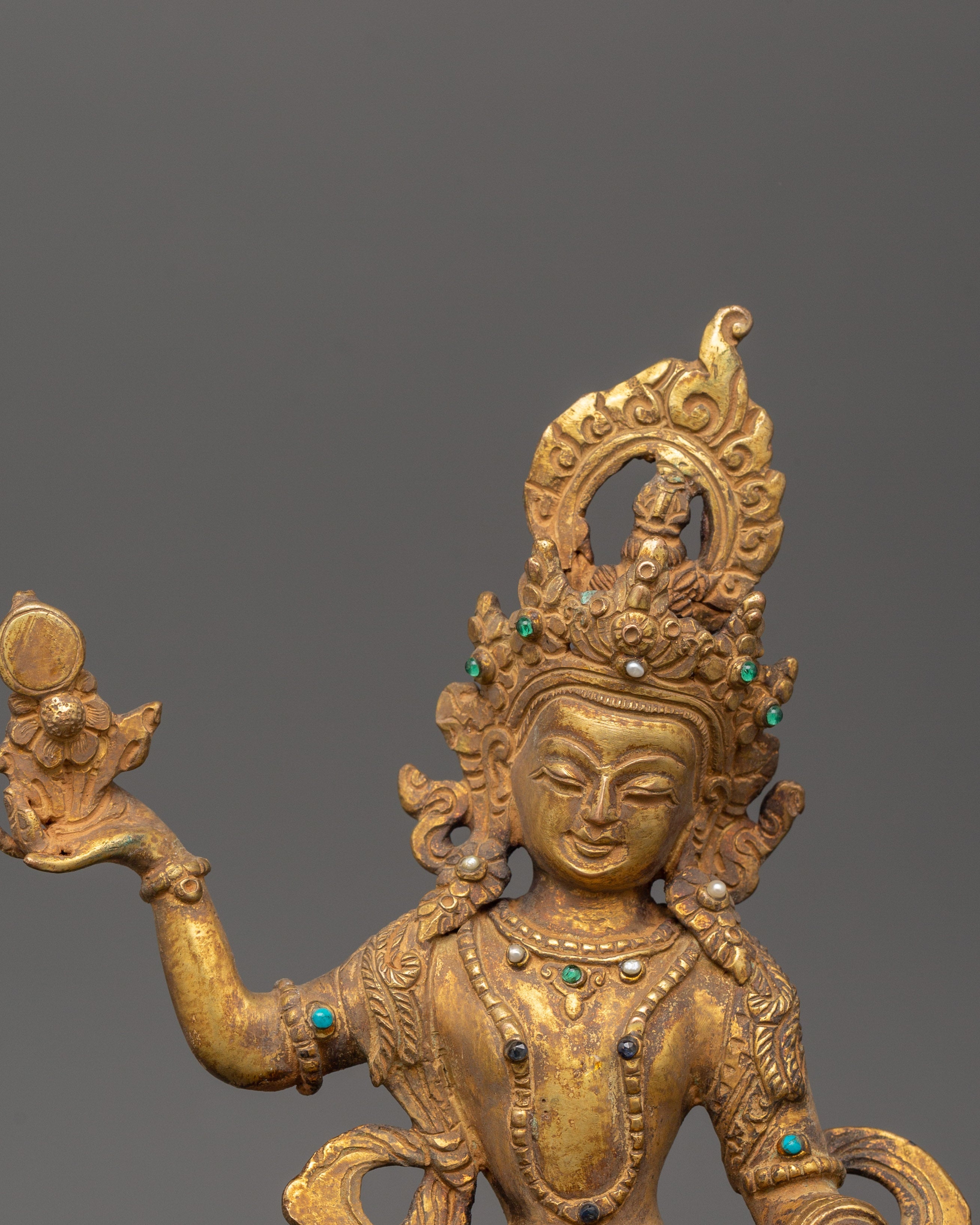 Bodhisattva Statue with Antique Finish | Altar and Shrine Craft