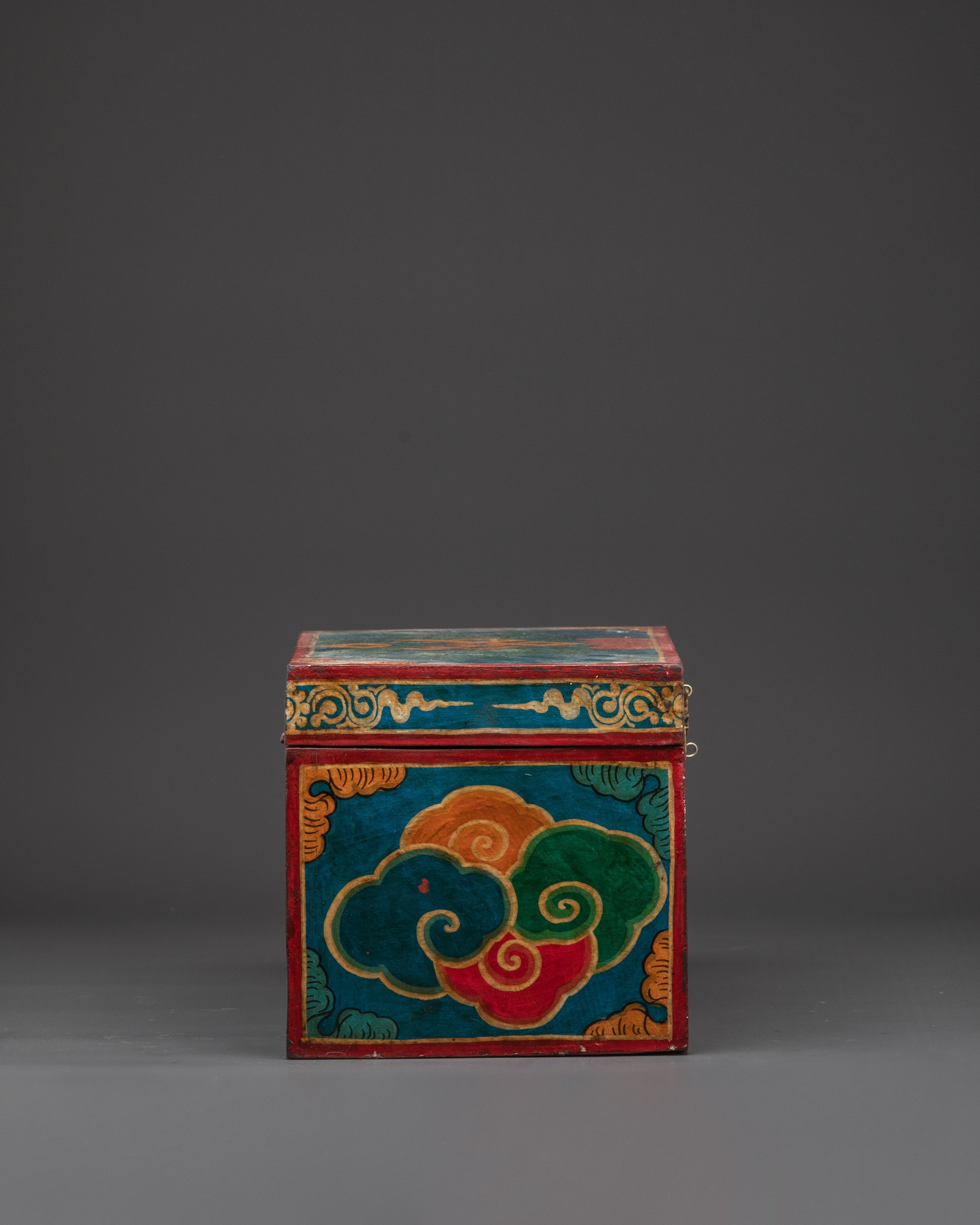 Handcrafted Tibetan Dragon Chest | Spiritual Storage for Temple or Meditation Decor