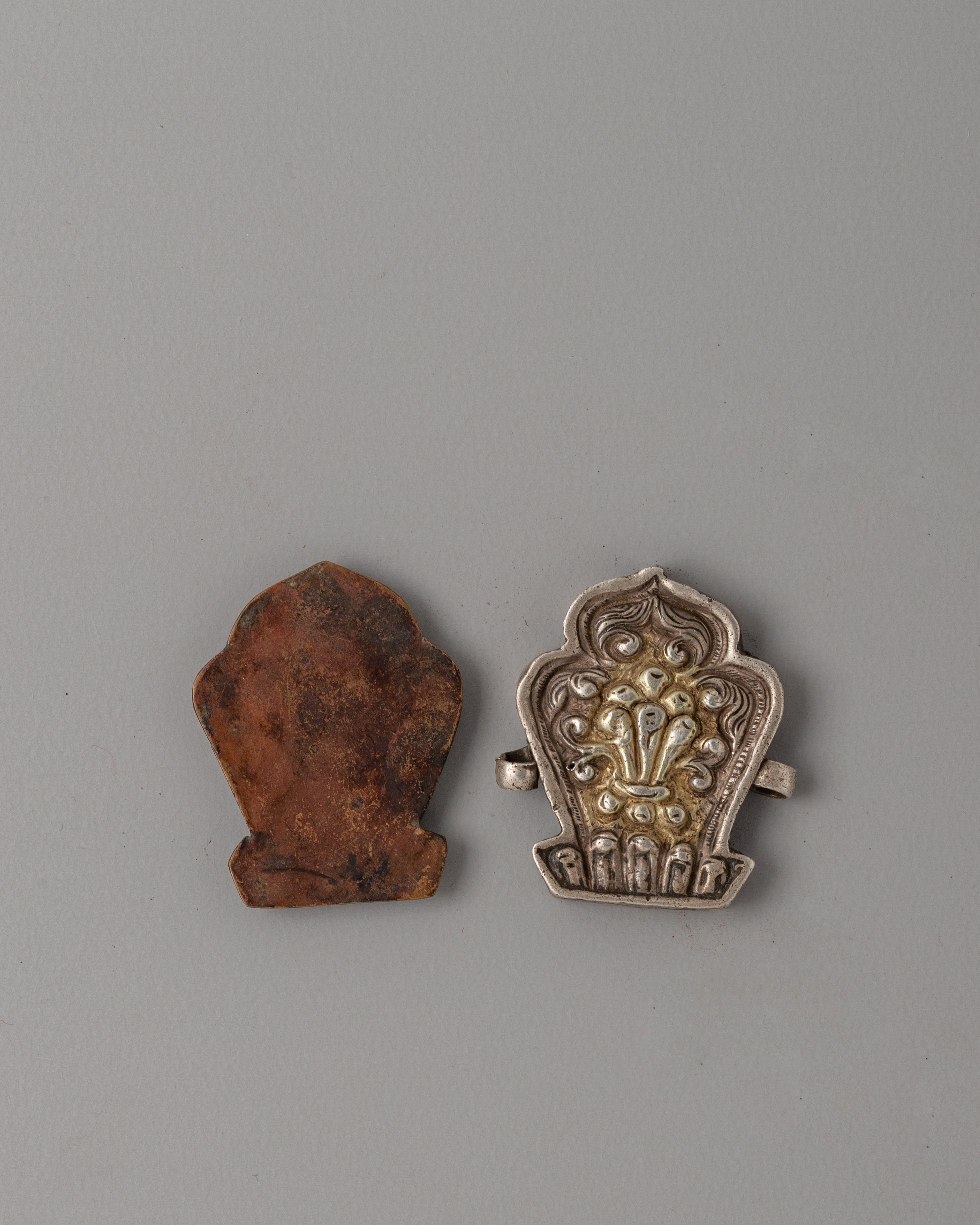 Silver-Plated Tibetan Ghau Box Pendant | Perfect for Spiritual Rituals