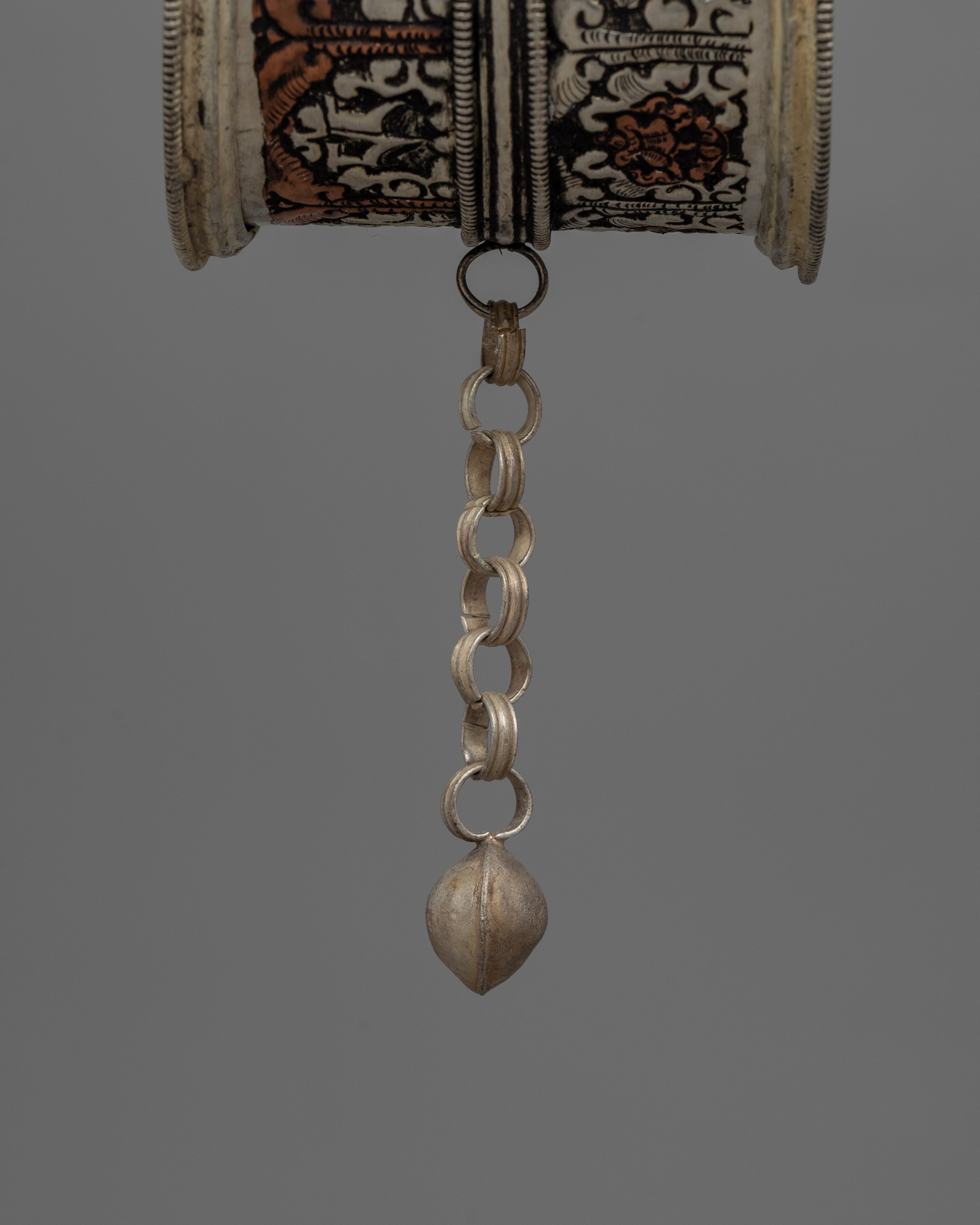 Copper and Wood Tibetan Prayer Wheel |  Spiritual Tool for Daily Prayers and Mindfulness