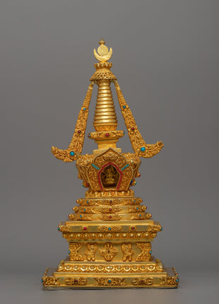 Machine-Made Buddha Stupa Statue