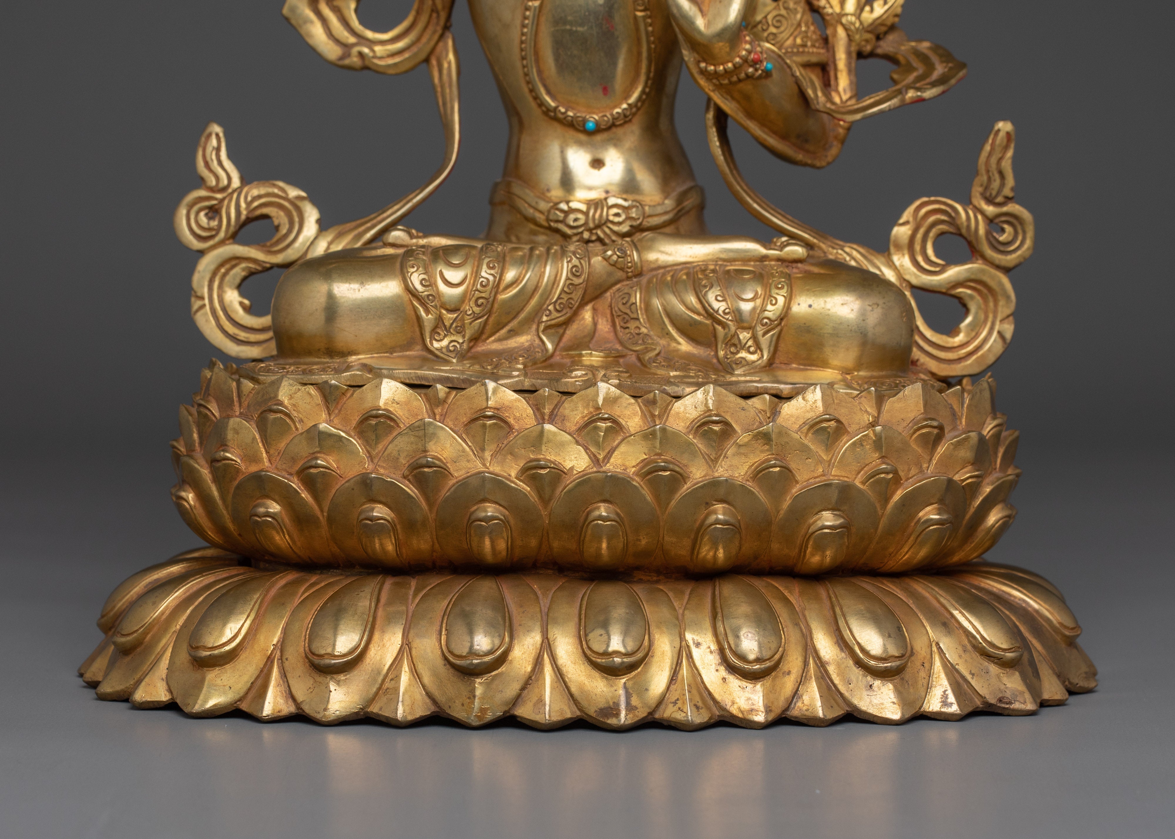 Manjushri Copper Statue for Meditation | Sword of Wisdom Deity
