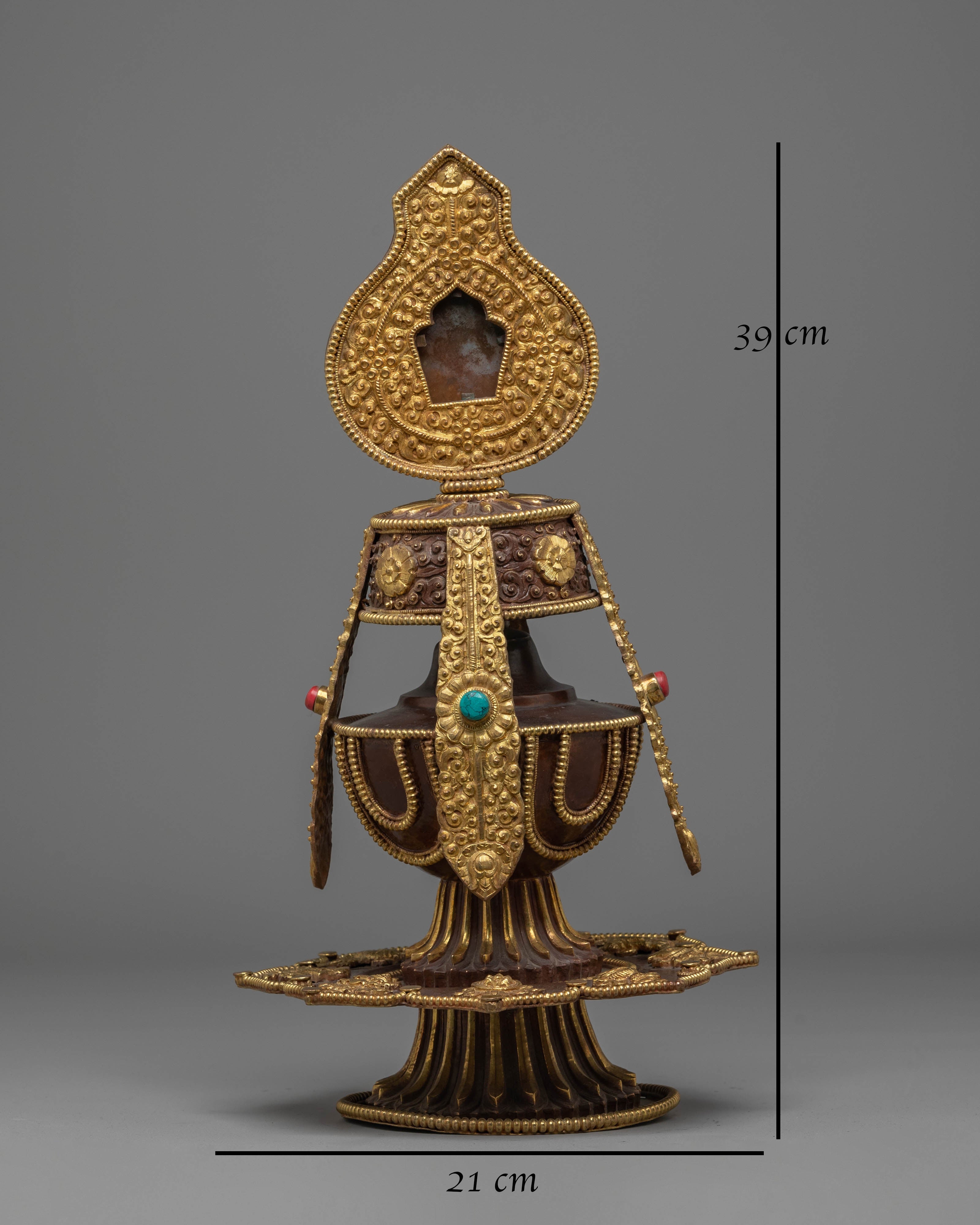 Gold Plated Chegumba for Offering | Symbol of Abundance